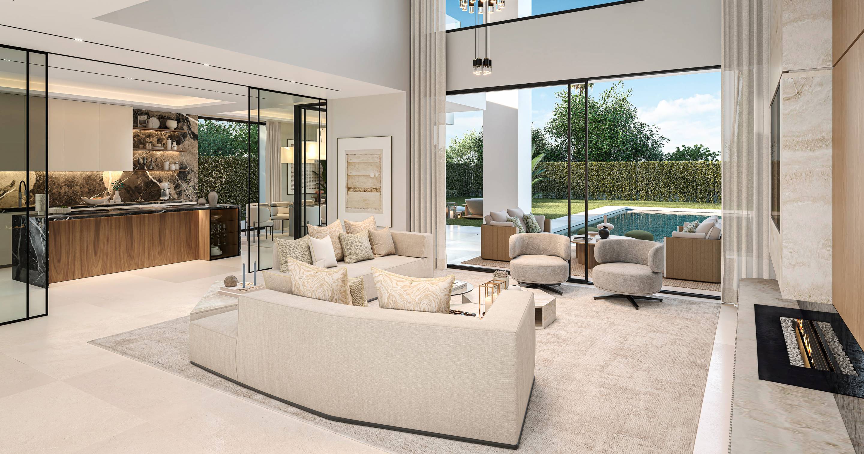 Upper-floor landing, new-build villa in Whater Gardens, Estepona