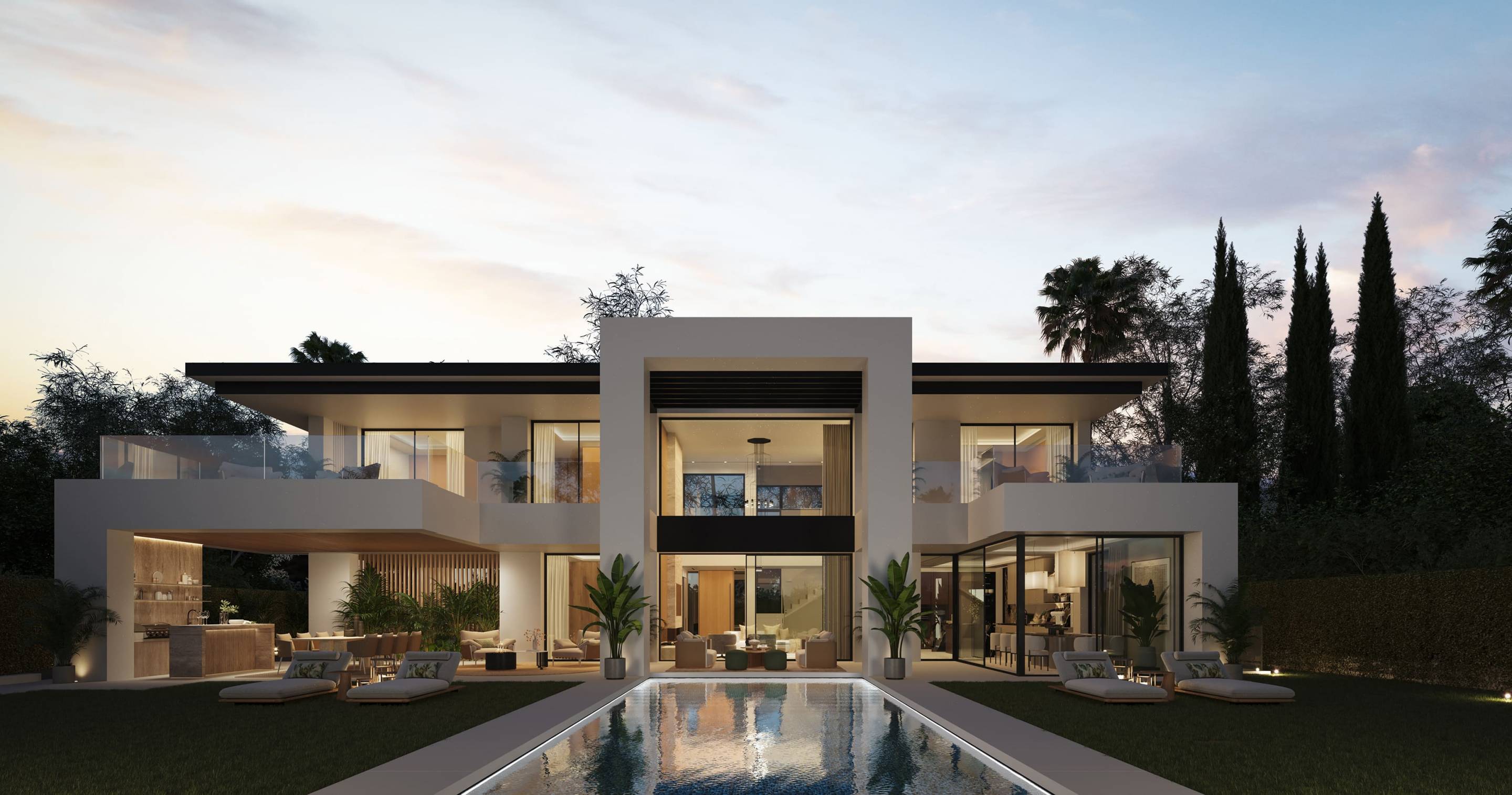 Roof terrace or solarium with views, new-build villa in Whater Gardens