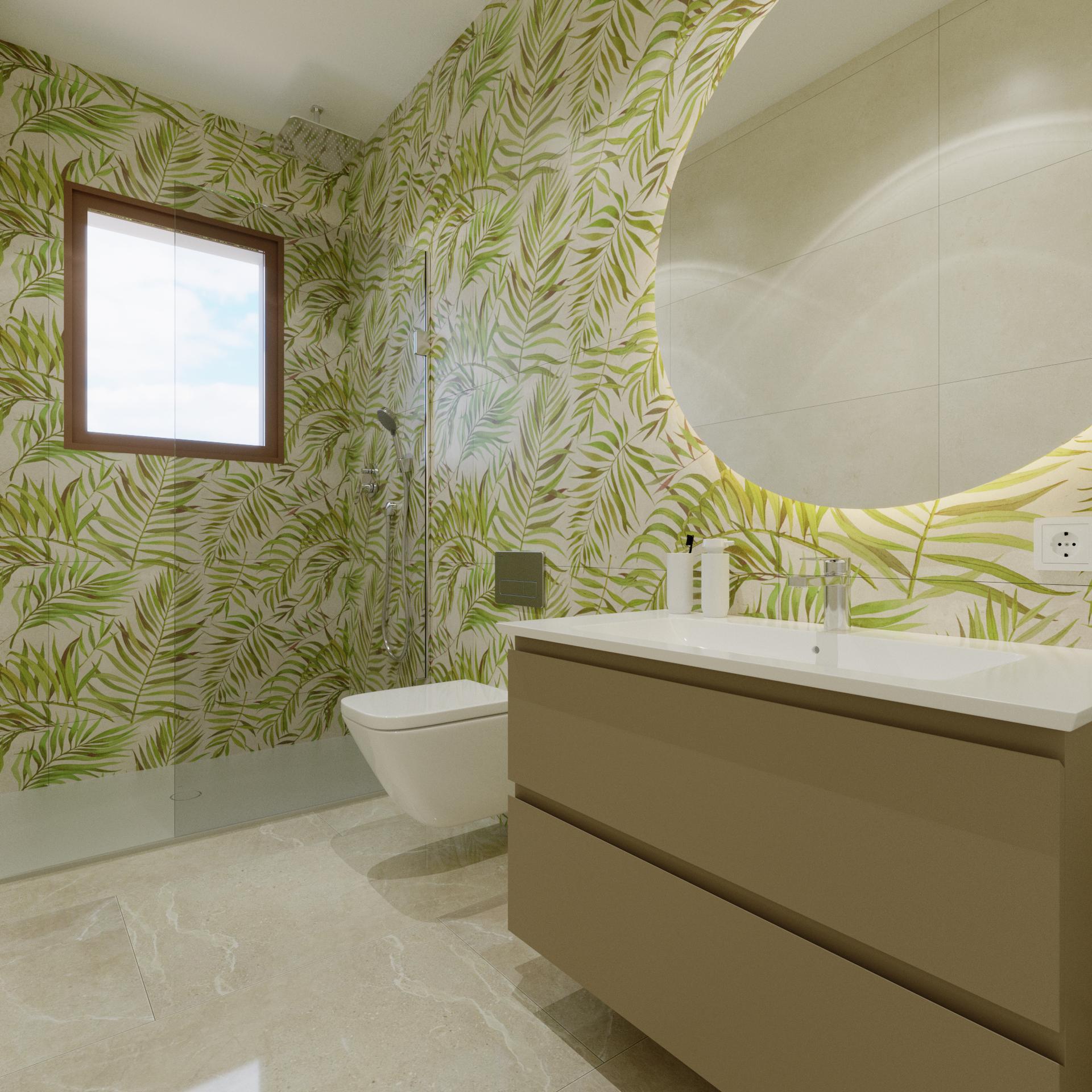 Second bedroom with window in ground-floor new-build villa, El Pinet, La Marina