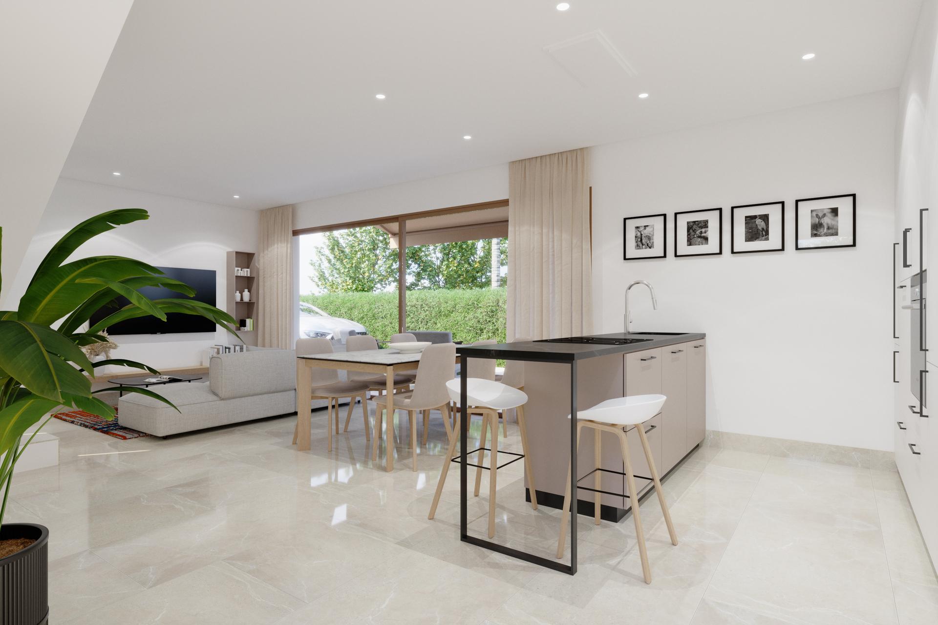 Third bedroom interior in 3-bedroom new-build villa, El Pinet, La Marina