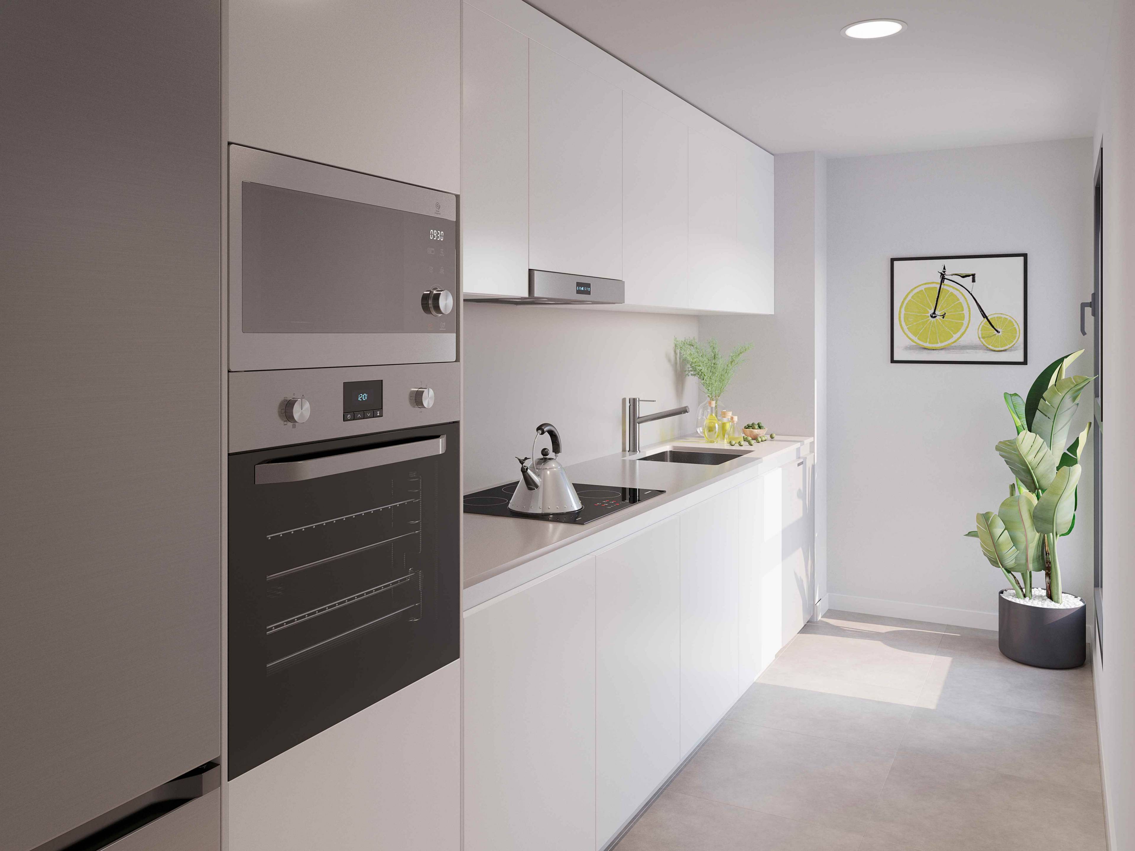 CGI render of building facade at 38-unit new-build complex, Hipódromo-Cerrado del Águila, Mijas