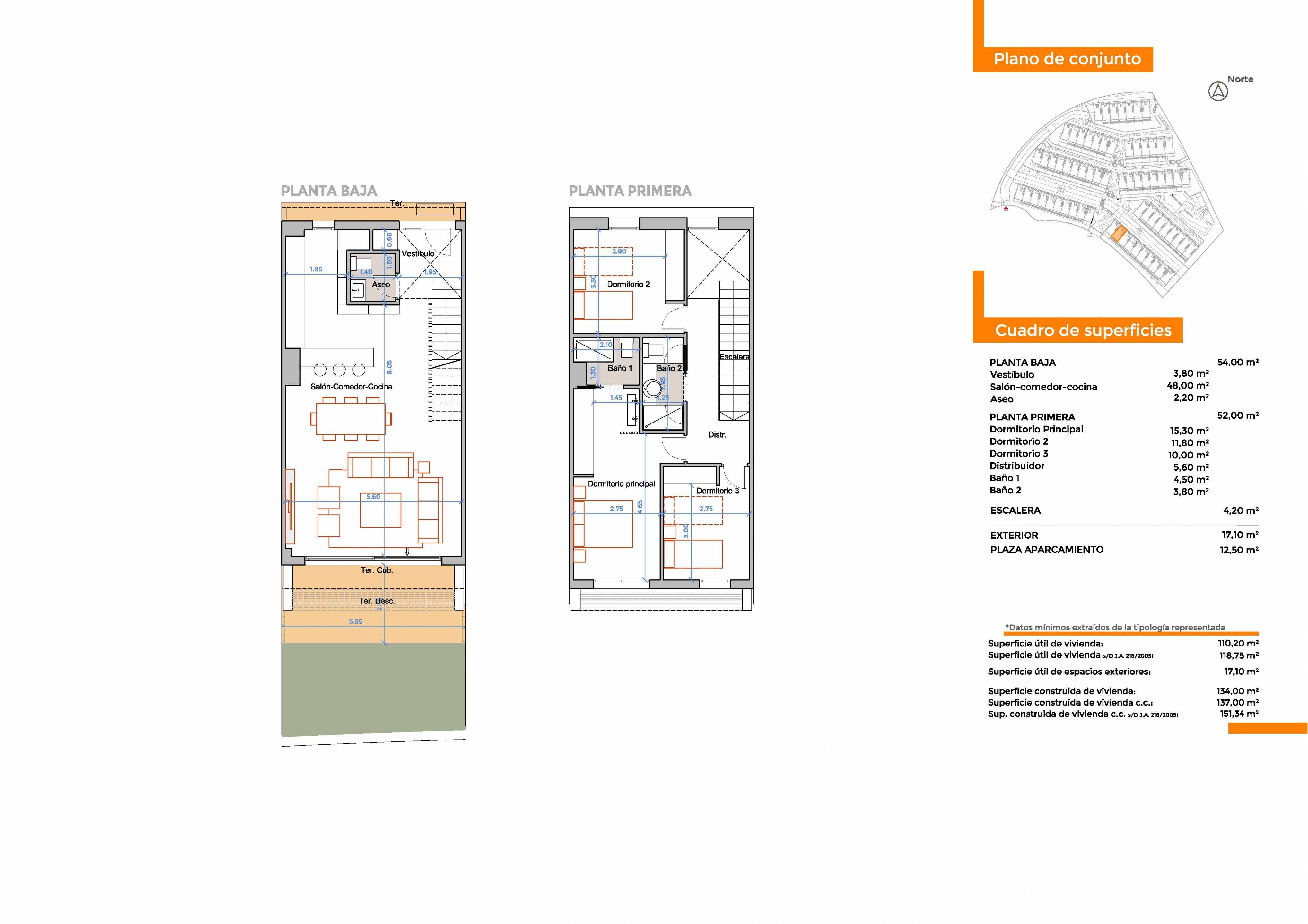 Floor plan of 3-bedroom ground-floor apartment in La Cala de Mijas, Mijas