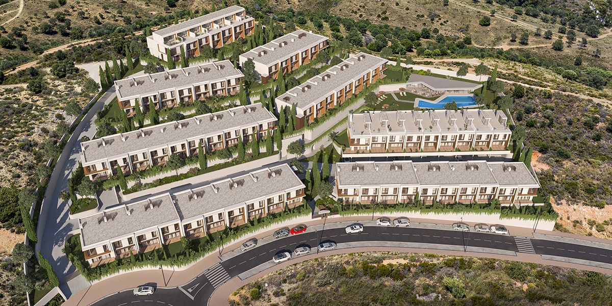 Kitchen with fitted appliances in new-build apartment, La Cala de Mijas