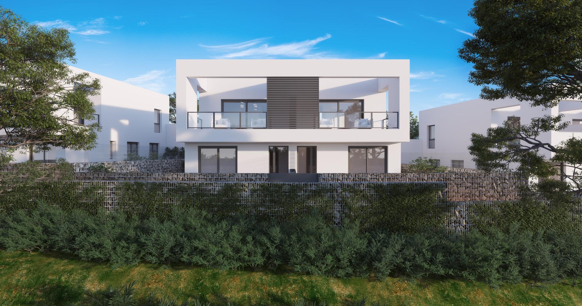 Private garden and terrace of new-build villa in Riviera del Sol, Mijas