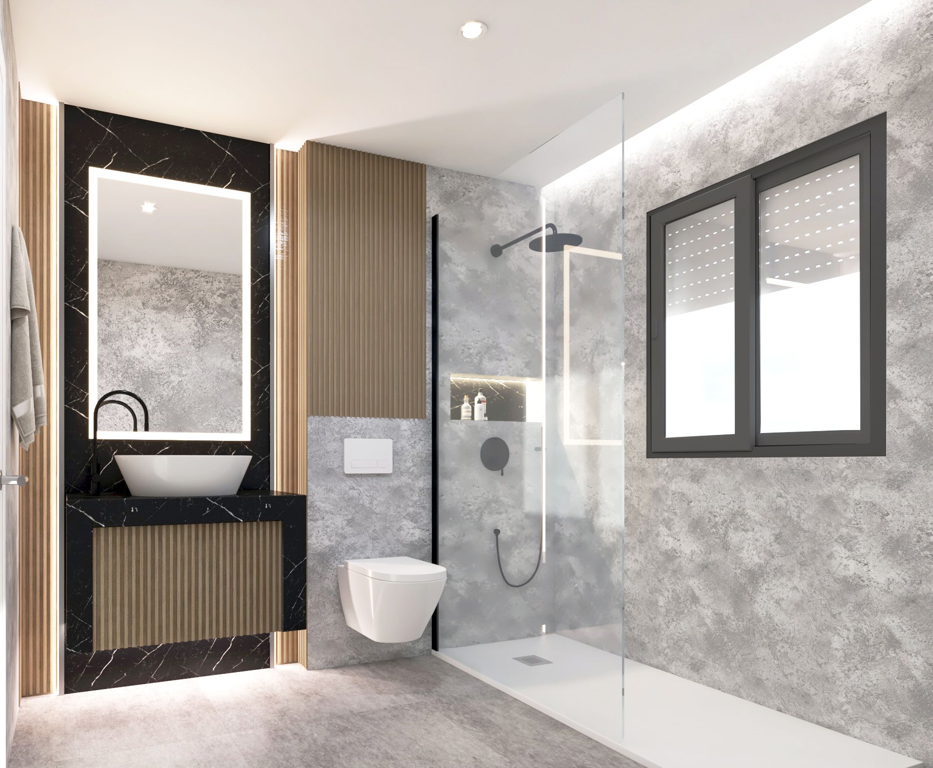 Bedroom with built-in wardrobes in new-build villa, El Higuerón, Fuengirola