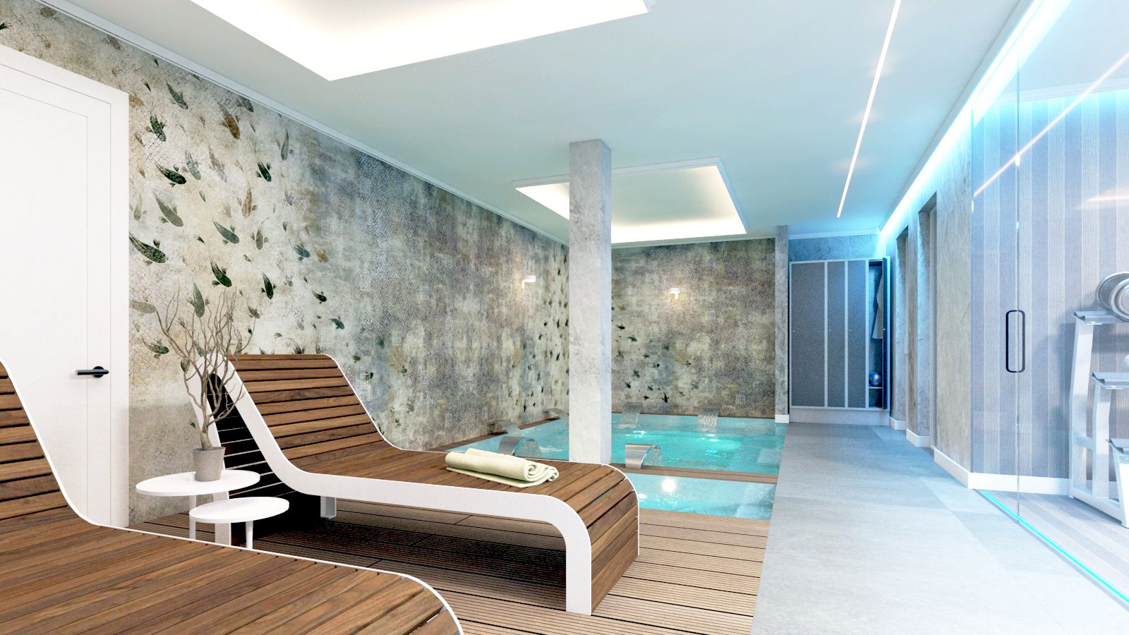 Master bedroom with floor-to-ceiling windows, new-build villa, El Higuerón, Fuengirola