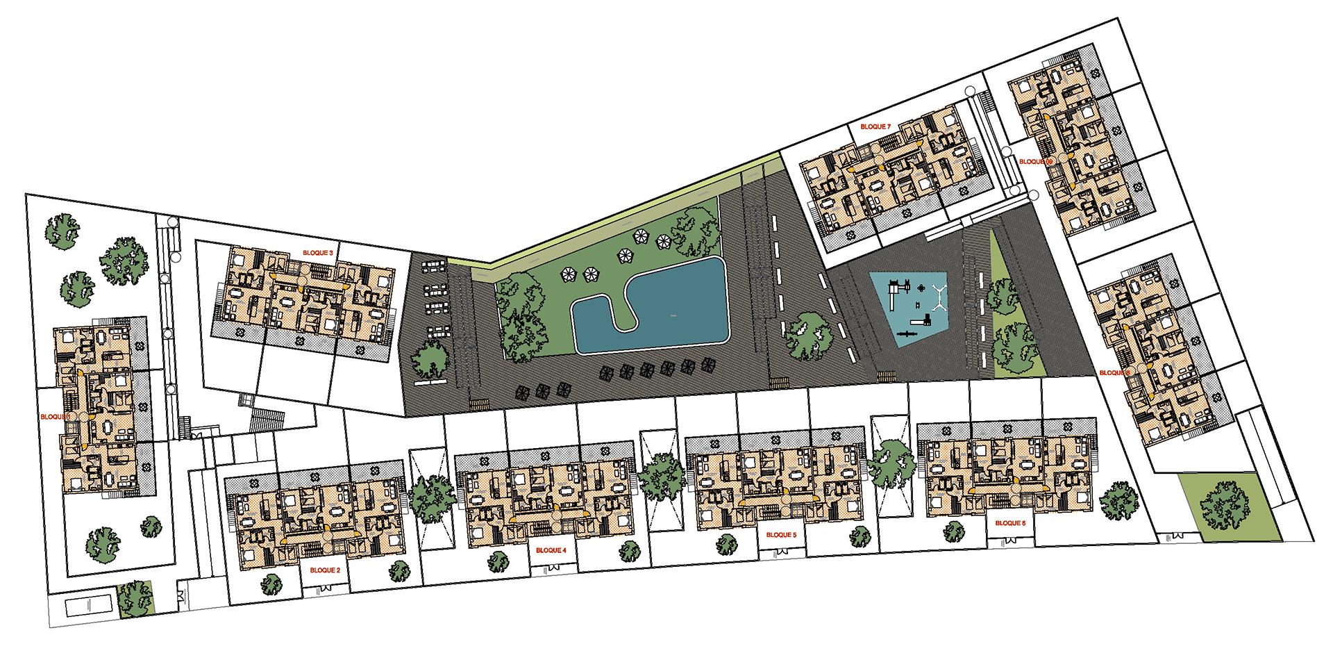 Floor plan of 2-bedroom penthouse in Seascape Resort, Finestrat