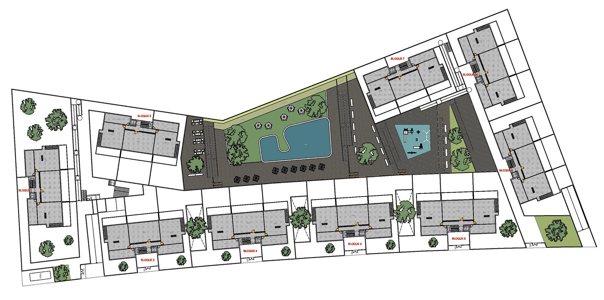 Second floor plan view of 2-bedroom penthouse in Seascape Resort, Finestrat