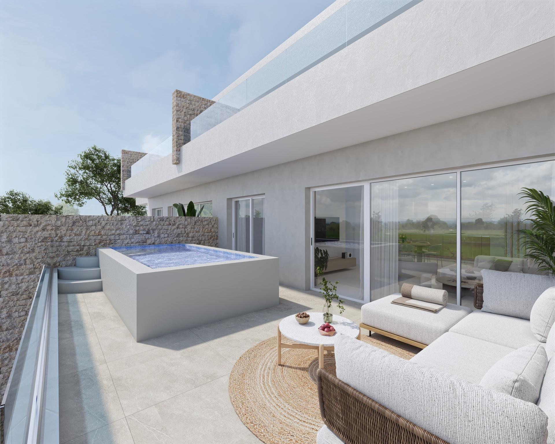 Double bedroom with built-in wardrobes in new-build bungalow, Zona Pueblo