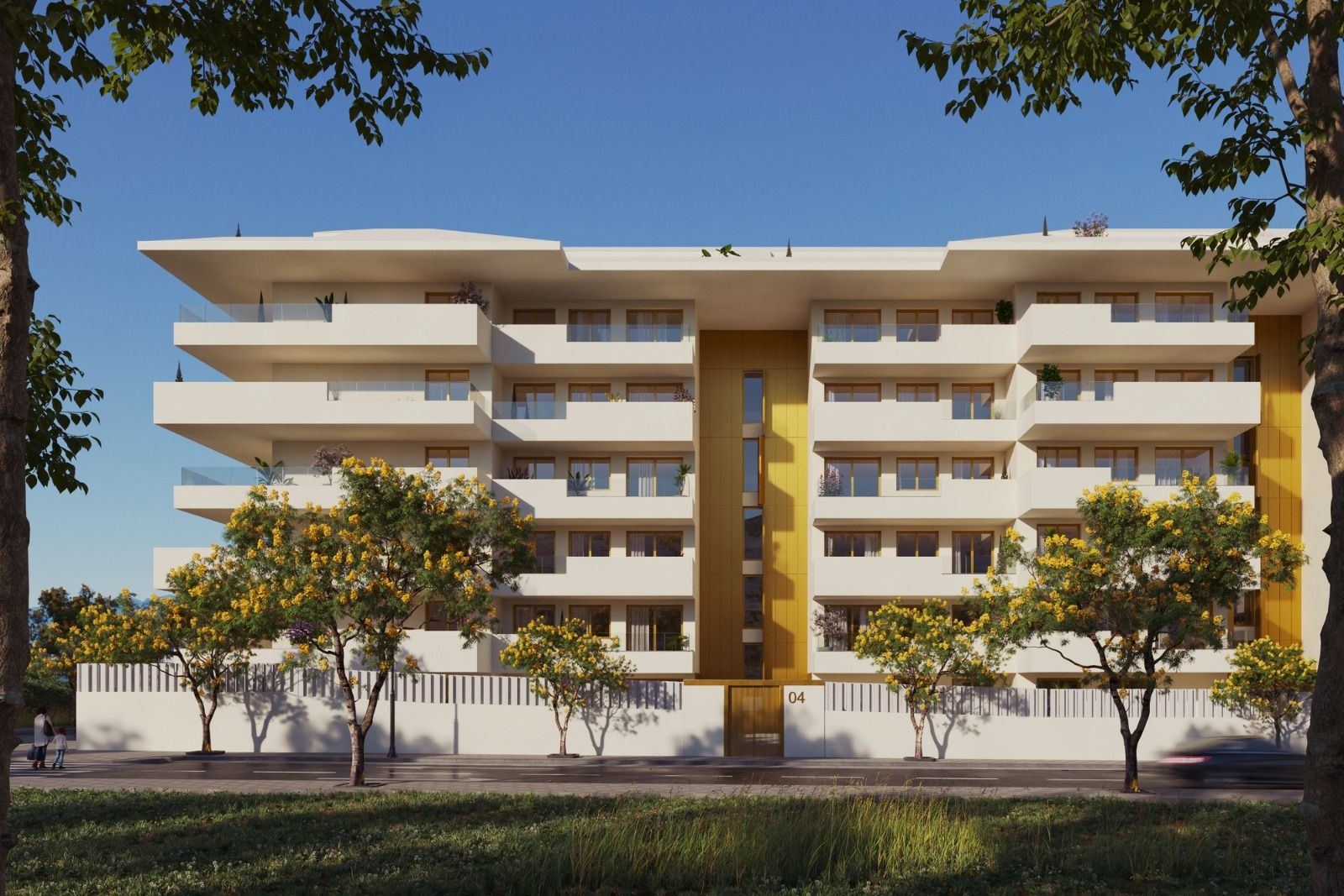 Street view of residential development in Los Pacos, Fuengirola