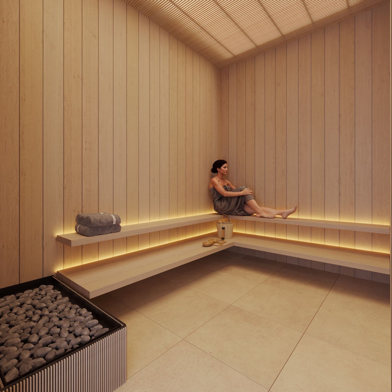 Open-plan living room in 3-bedroom apartment, Los Pacos