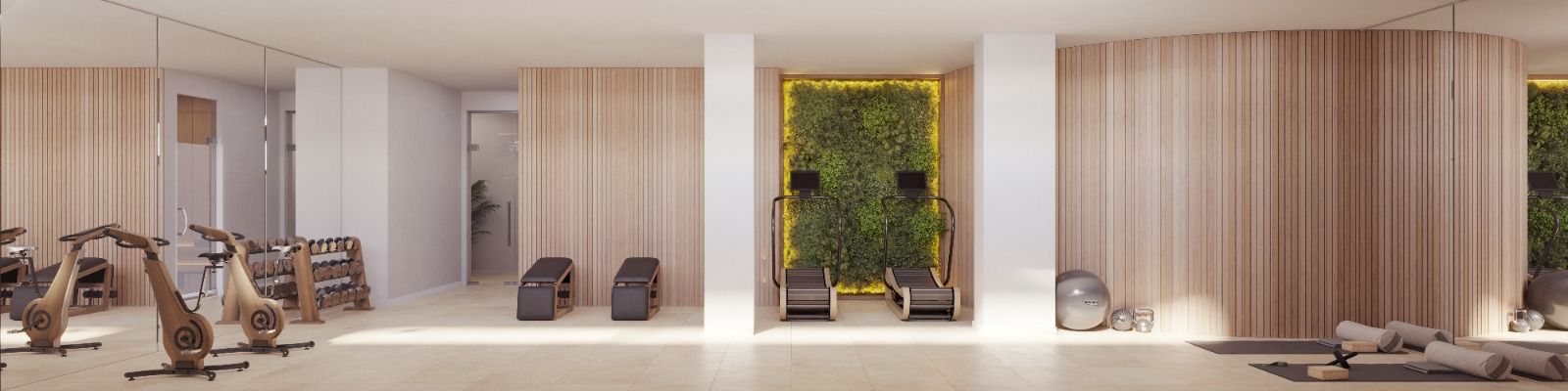 Double bedroom with built-in wardrobes in 3-bedroom apartment, Los Pacos