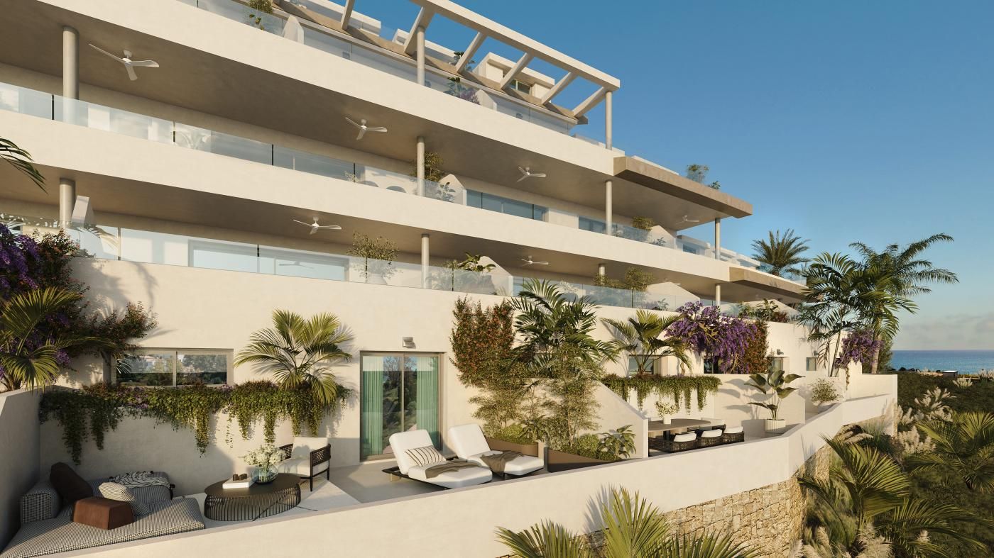 Aerial view of development location on beachfront, 1ª Línea de Playa, Benalmádena