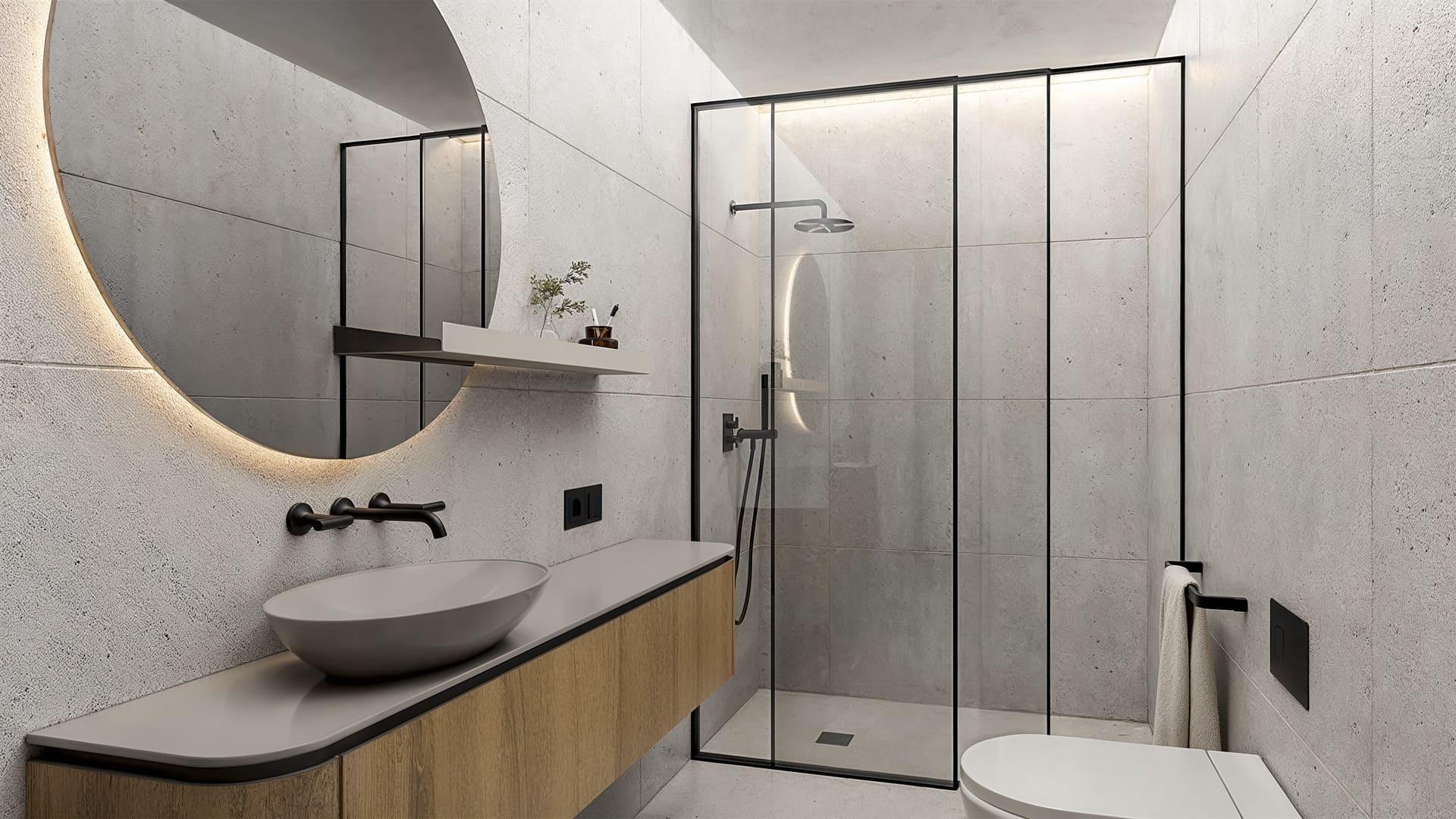 Internal hallway with porcelain tile flooring in 2-bedroom new-build apartment, Zona Las Mesas