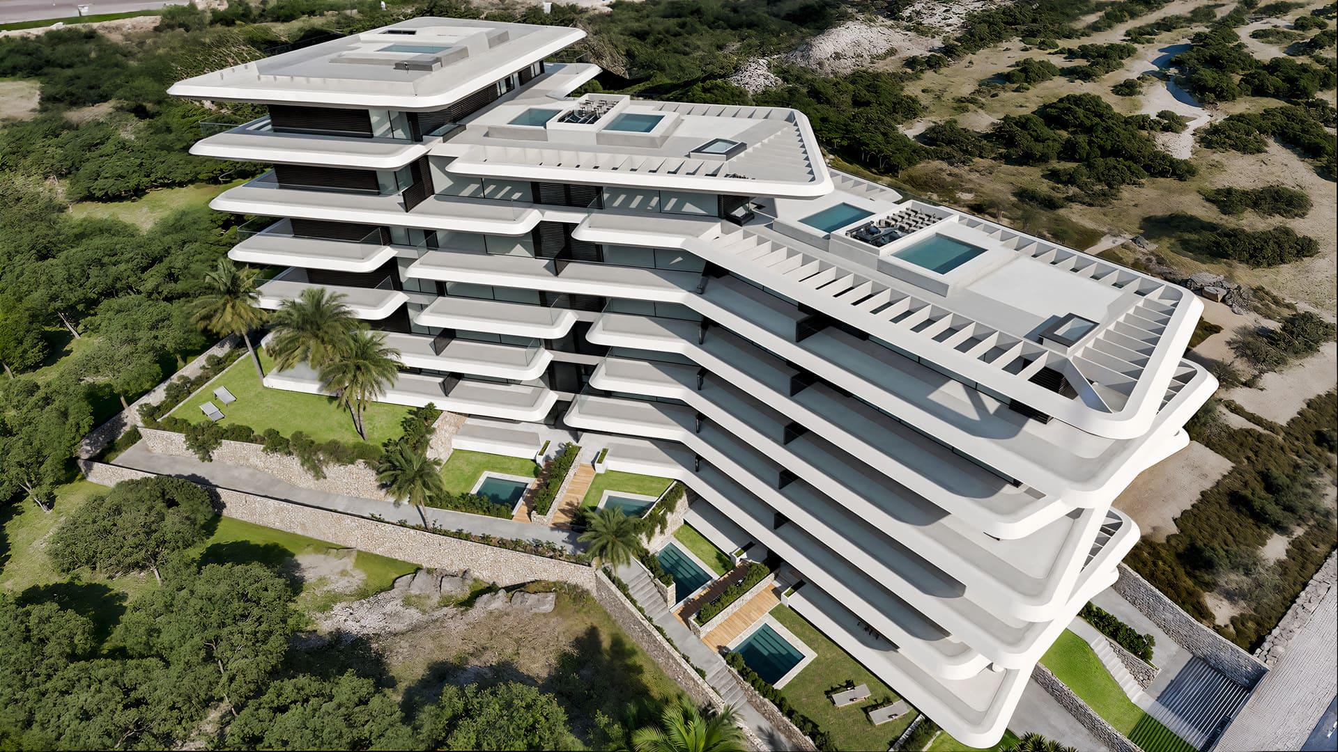 Coworking room with desks in new-build development, Parque Central, Estepona