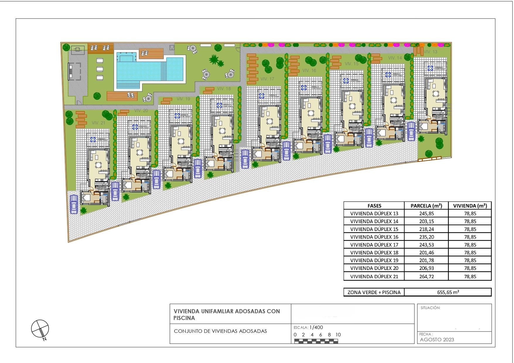 Full floor plan of 3-bedroom villa in Pinar de Campoverde, Pilar de la Horadada