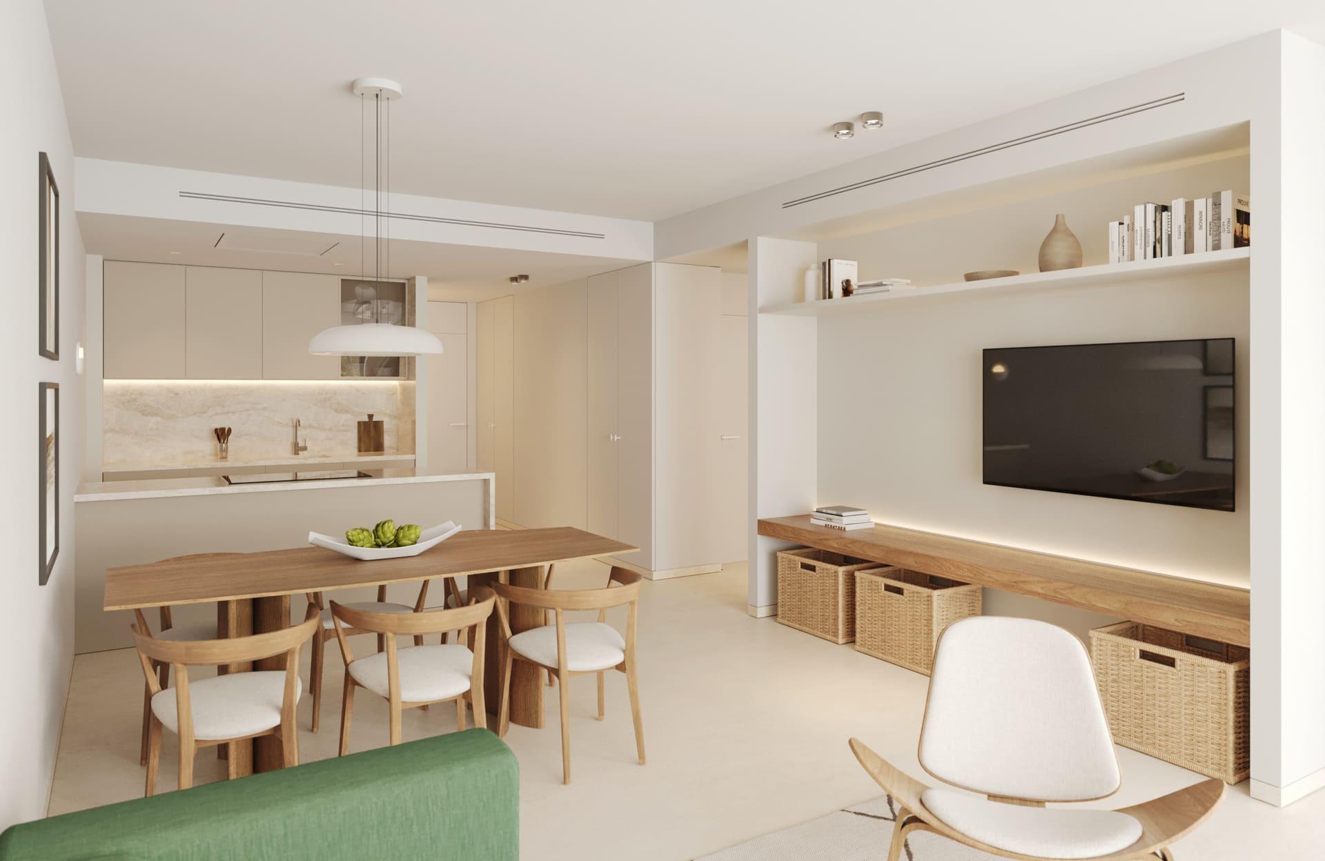 Main bedroom with built-in wardrobes in 3-bedroom apartment, Nueva Milla De Oro