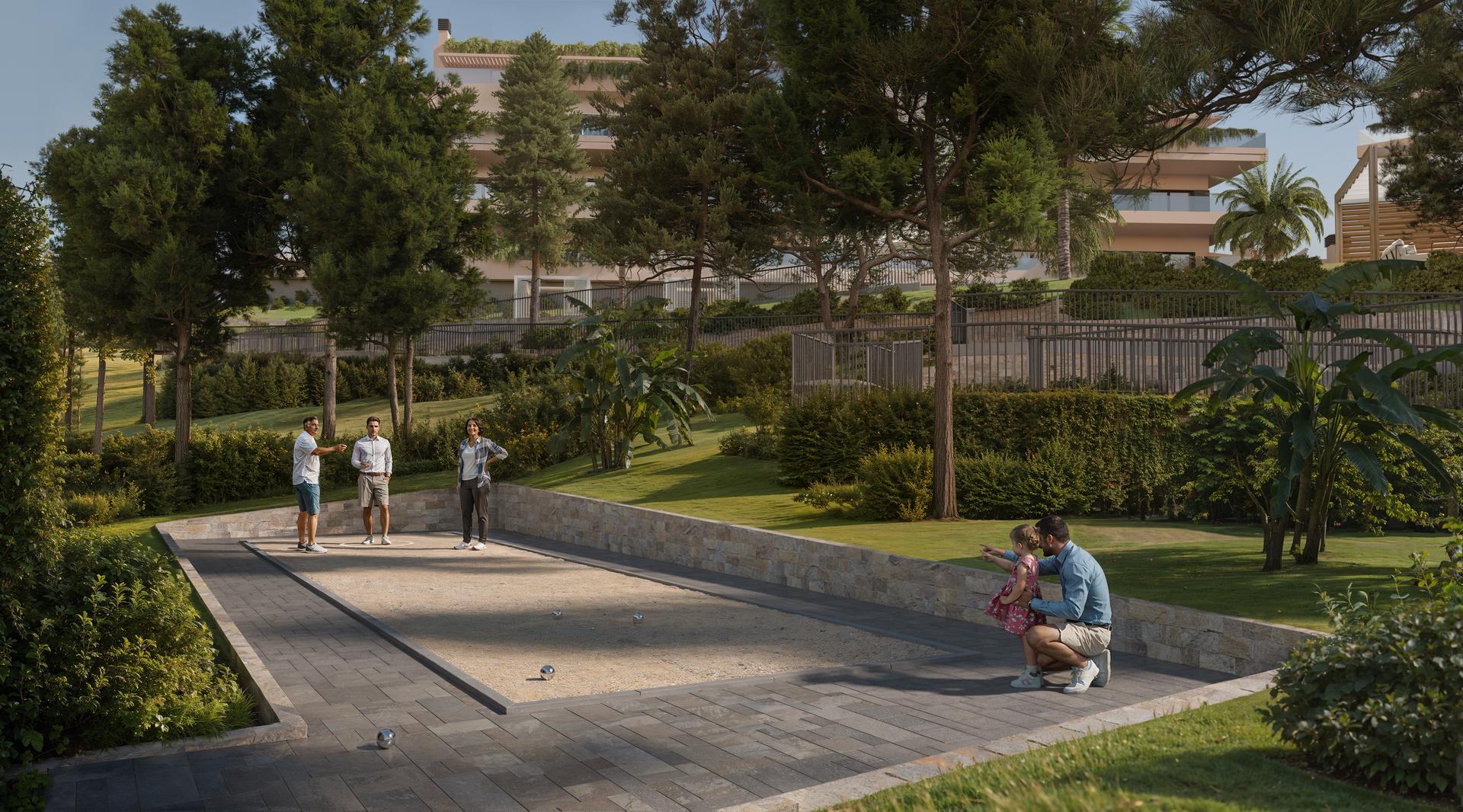 Underground parking access serving two allocated spaces, Calaburra development