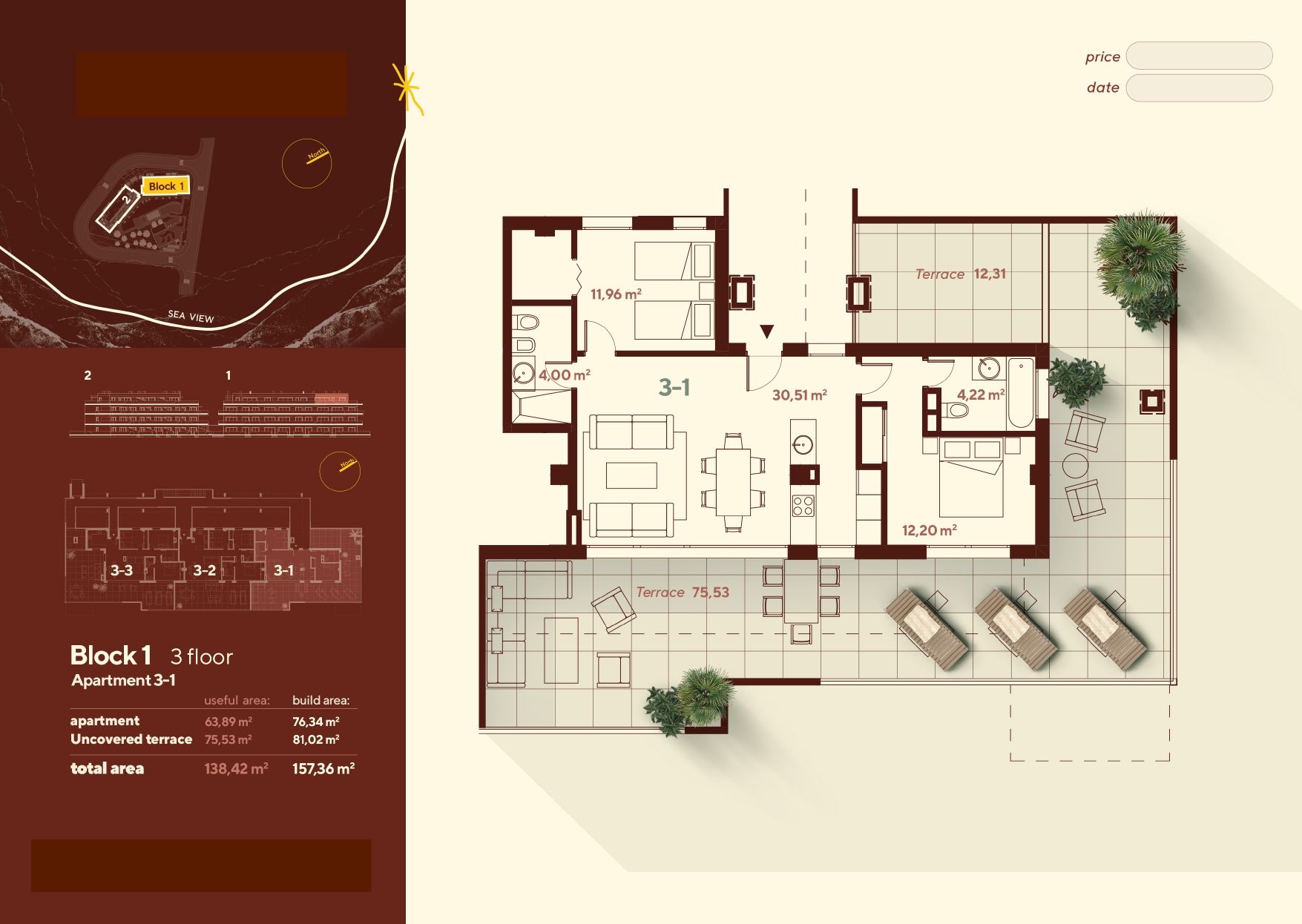 Site layout plan of the new-build development, Calaburra, Mijas
