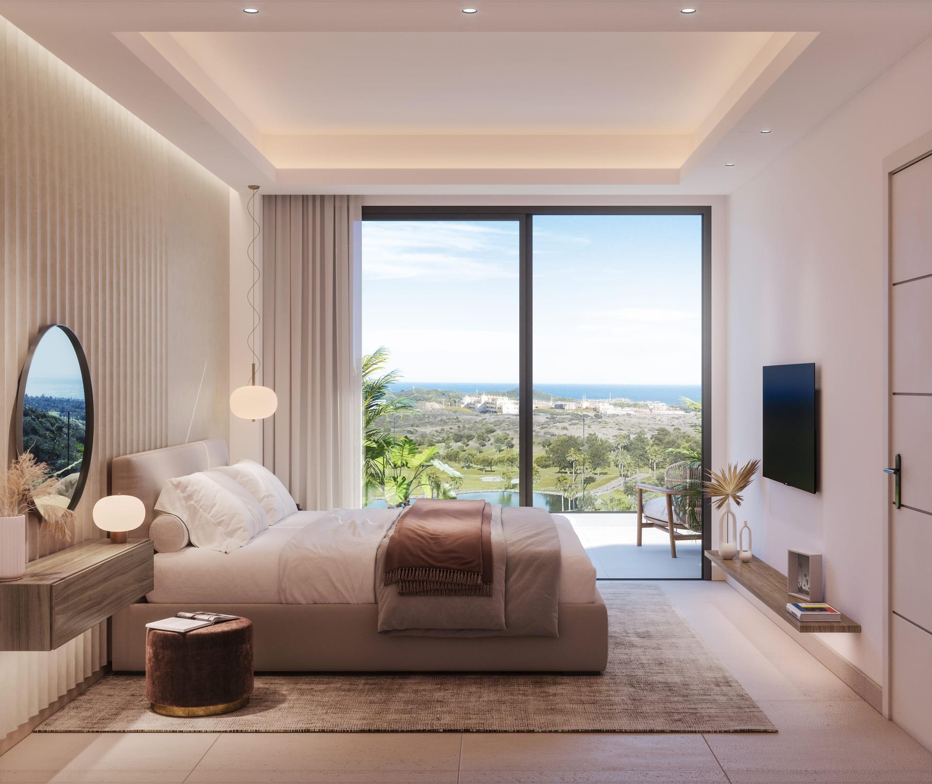 Garden and plot area surrounding new-build villa in Hipodromo, Mijas