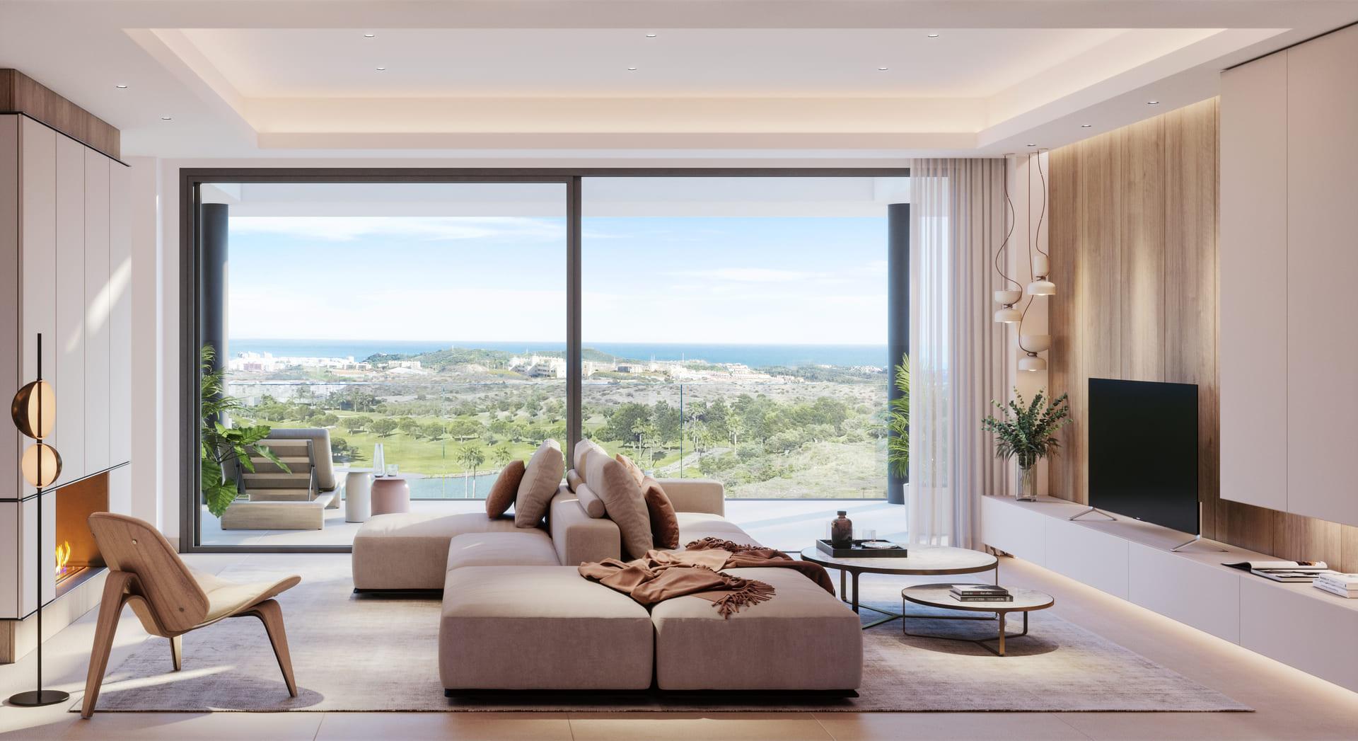 Open-plan living and dining area inside 5-bedroom villa, Hipodromo, Mijas