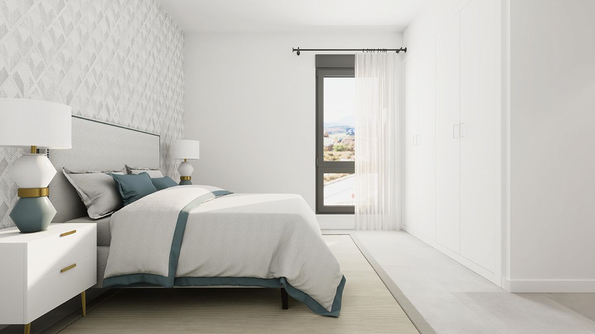 Kitchen worktop and appliances in new-build apartment, Arroyo Vaquero, Estepona