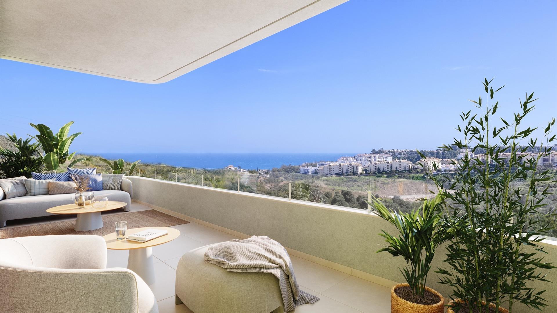 Rooftop solarium on new-build apartment development, La Cala de Mijas