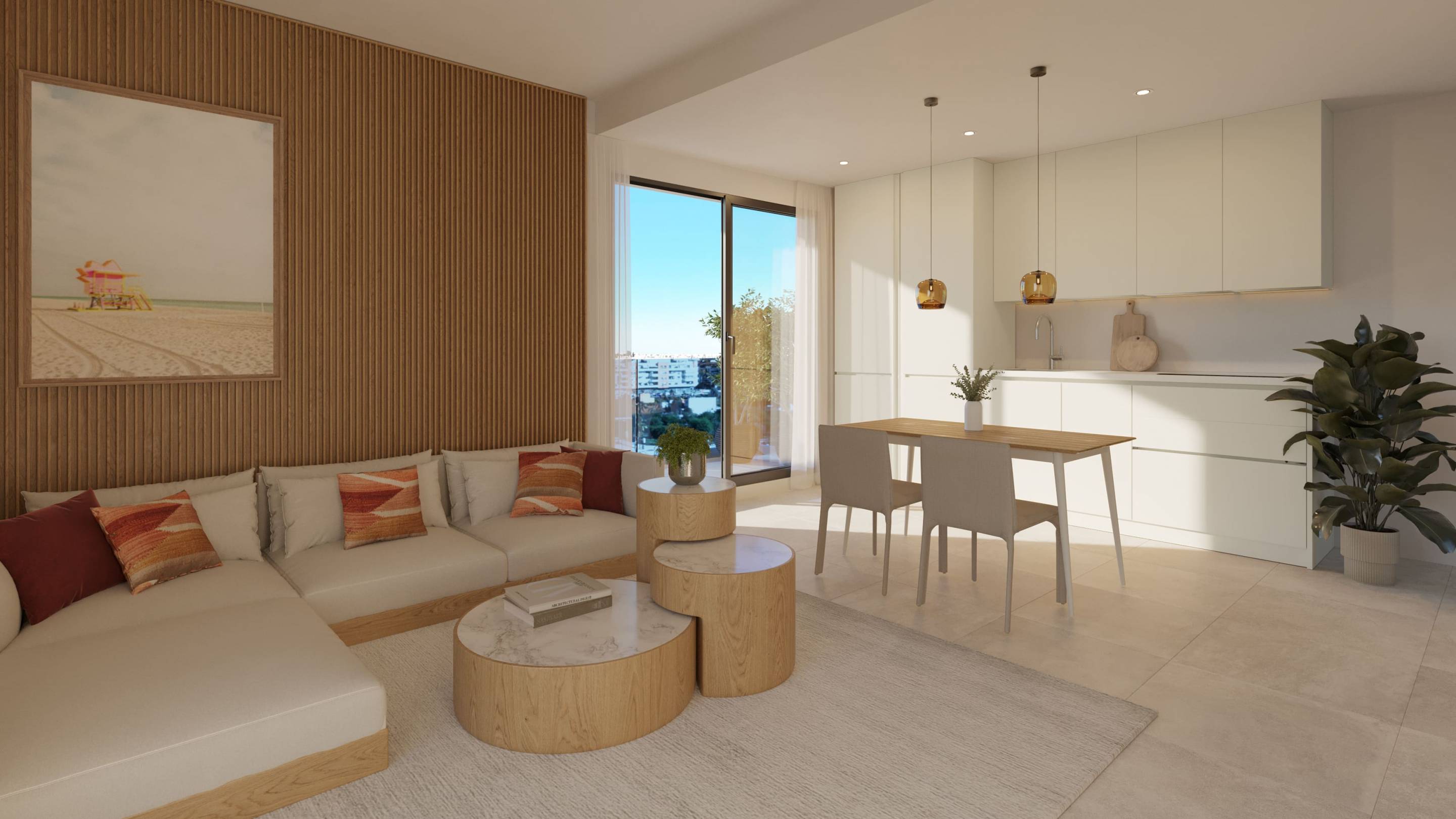 Bedroom with built-in wardrobes in 1-bedroom apartment, Las Flores, Mijas