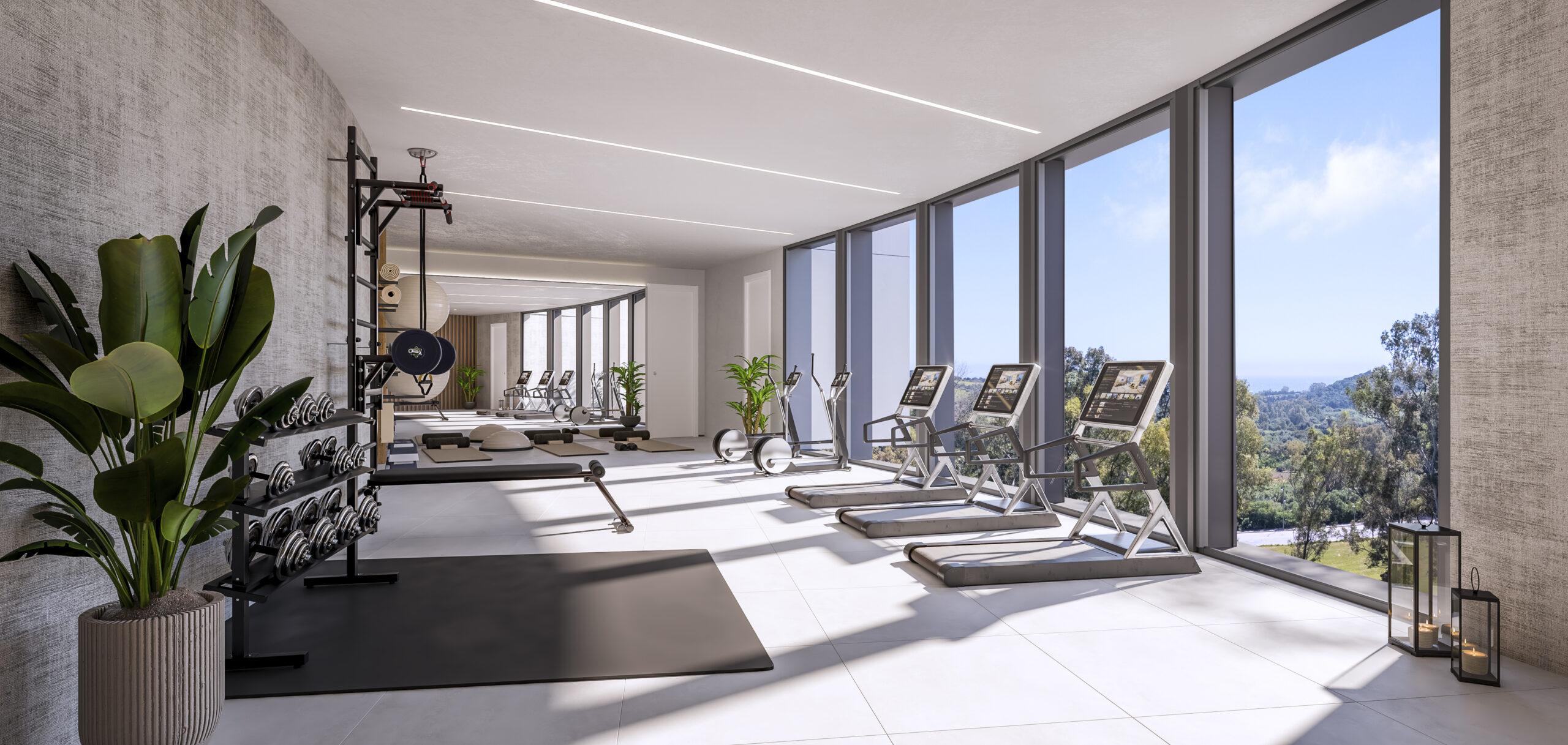 Main bedroom in 3-bedroom new-build apartment on fourth floor, Estepona Golf, Estepona