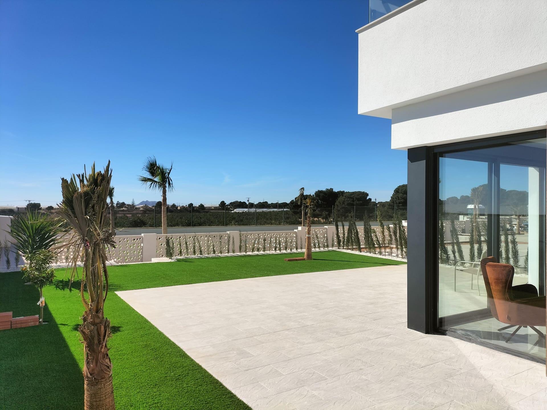 Staircase leading to solarium level of new-build villa, Pinar de Campoverde