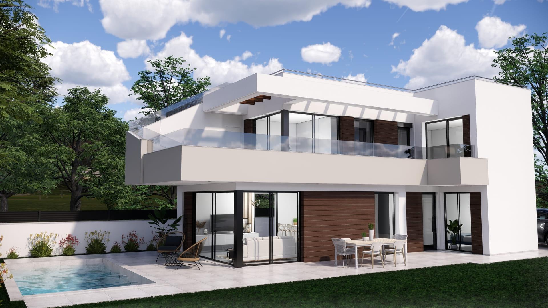 Kitchen worktop and cabinet detail in 3-bedroom villa, Pinar de Campoverde