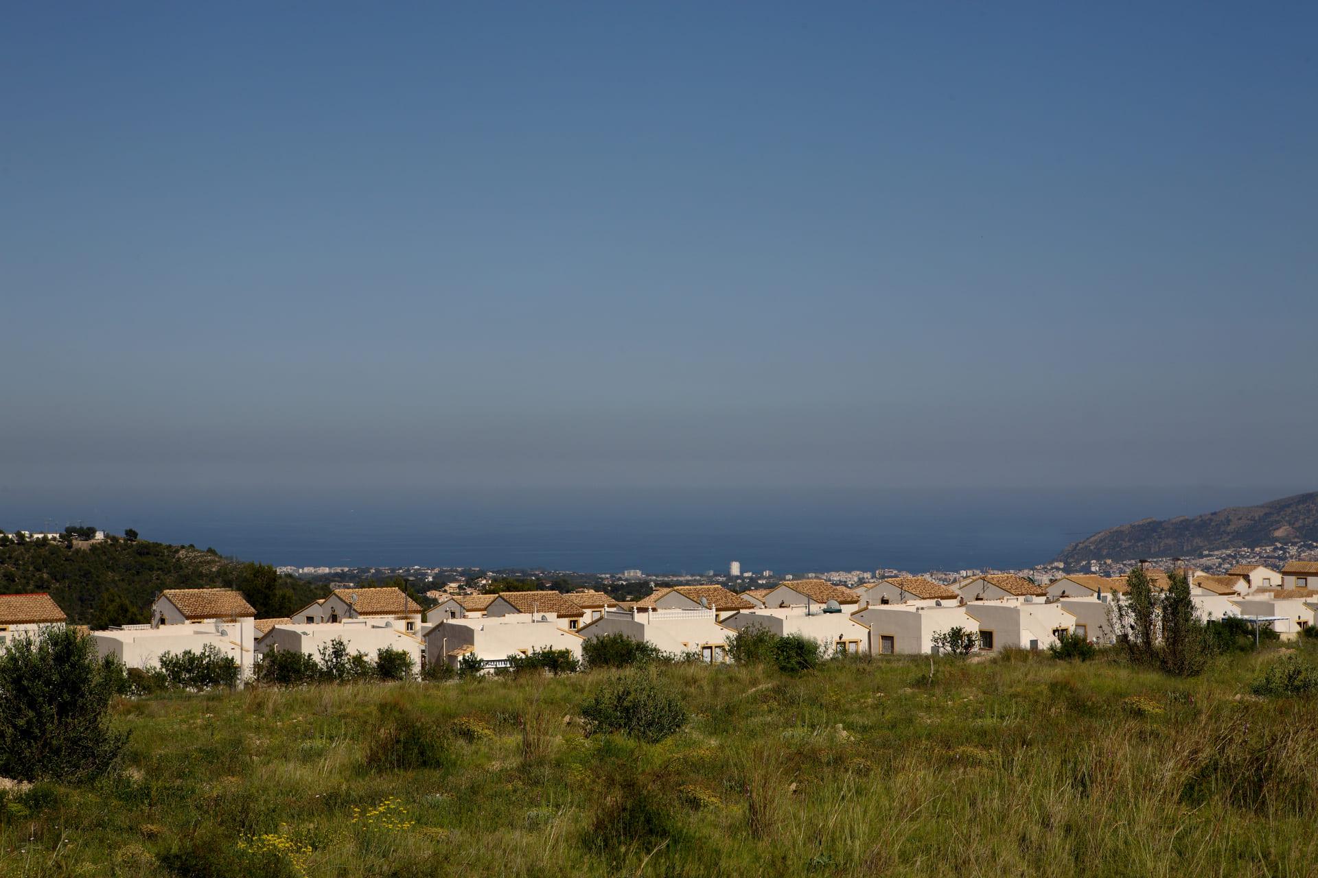 Ground-level outdoor space at new-build villa, La Alberca, Polop