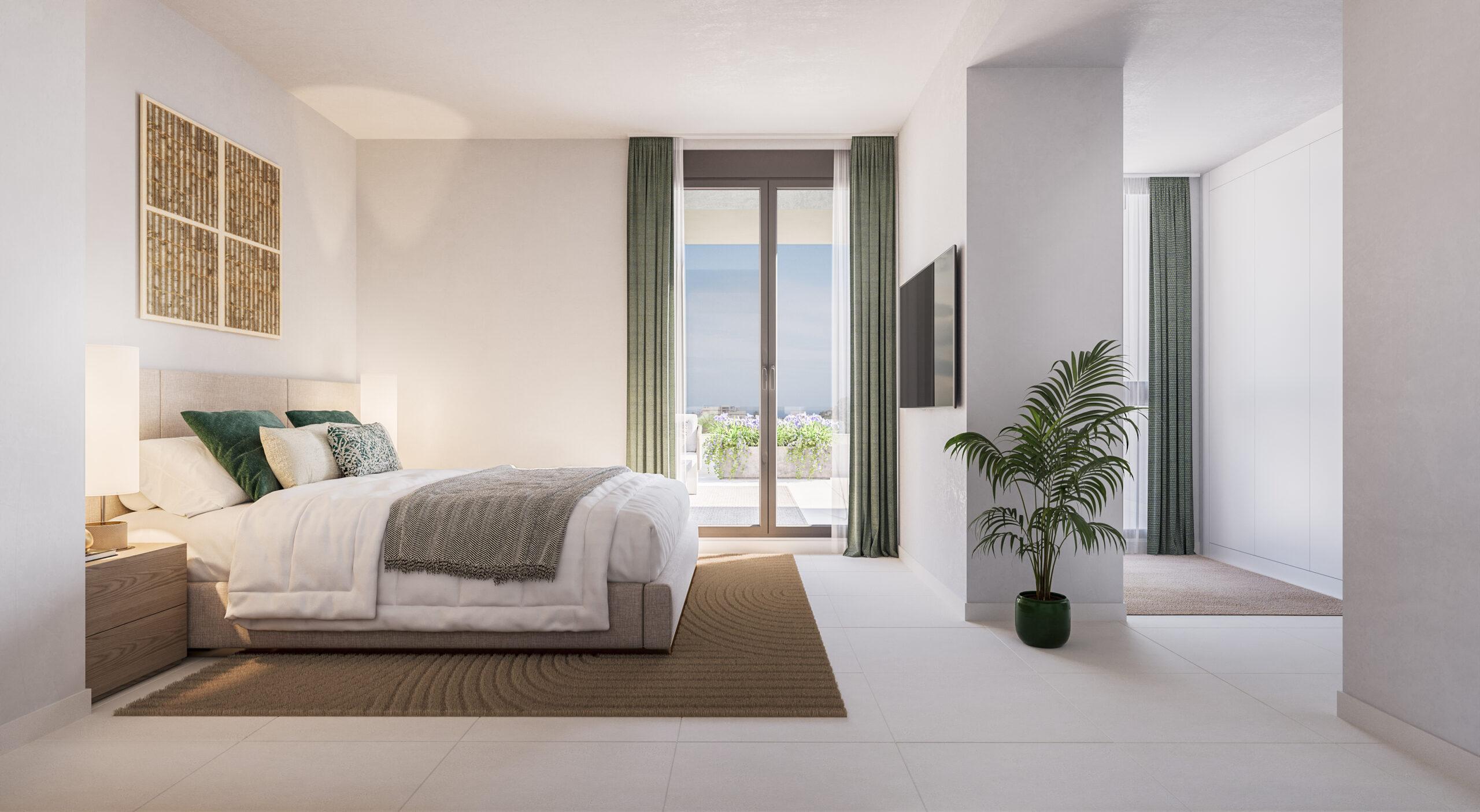 Entrance hallway in first-floor new-build apartment, Valle Romano Golf, Estepona