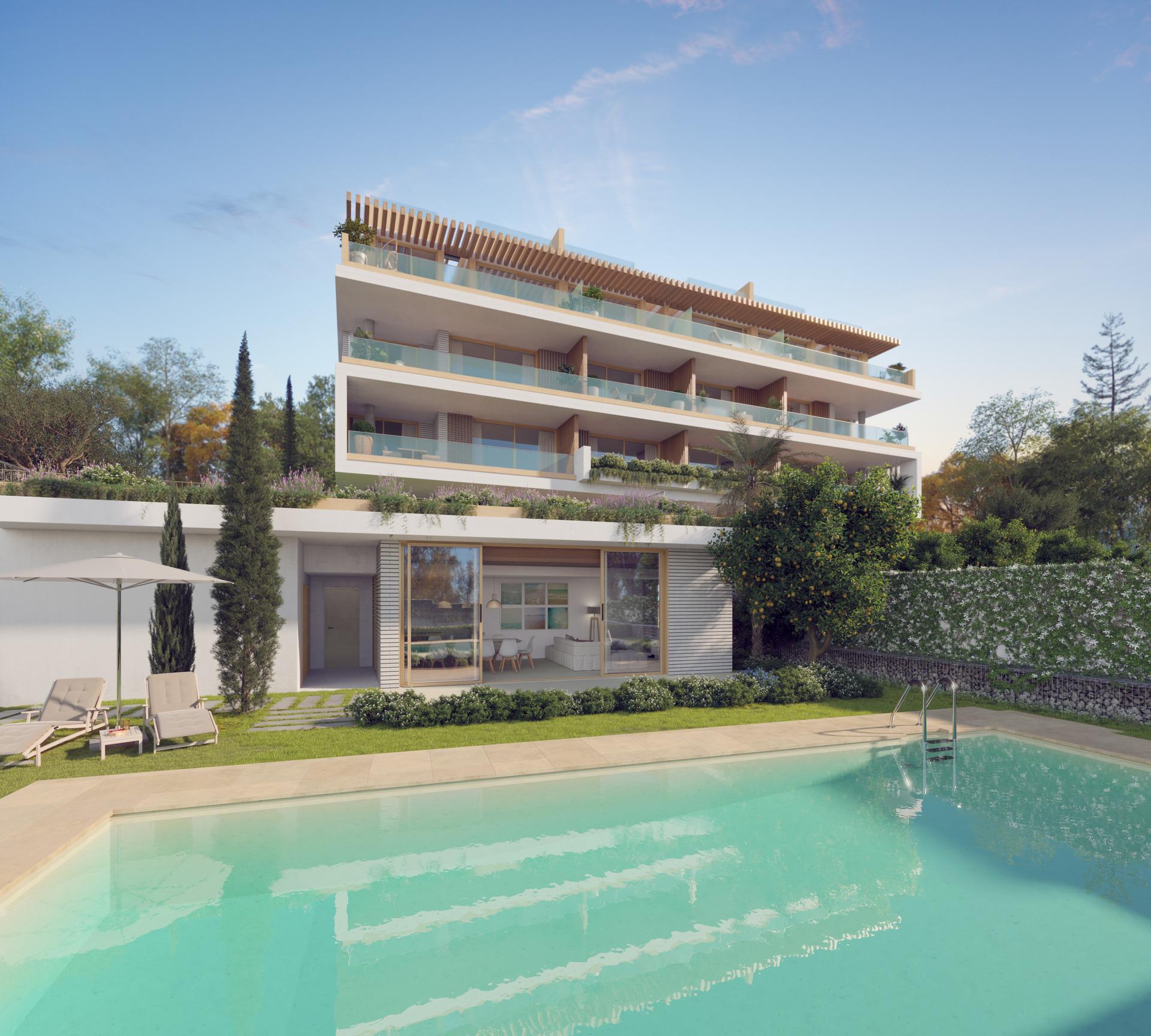 Main bedroom with built-in storage in 3-bedroom penthouse, Montemar, Torremolinos