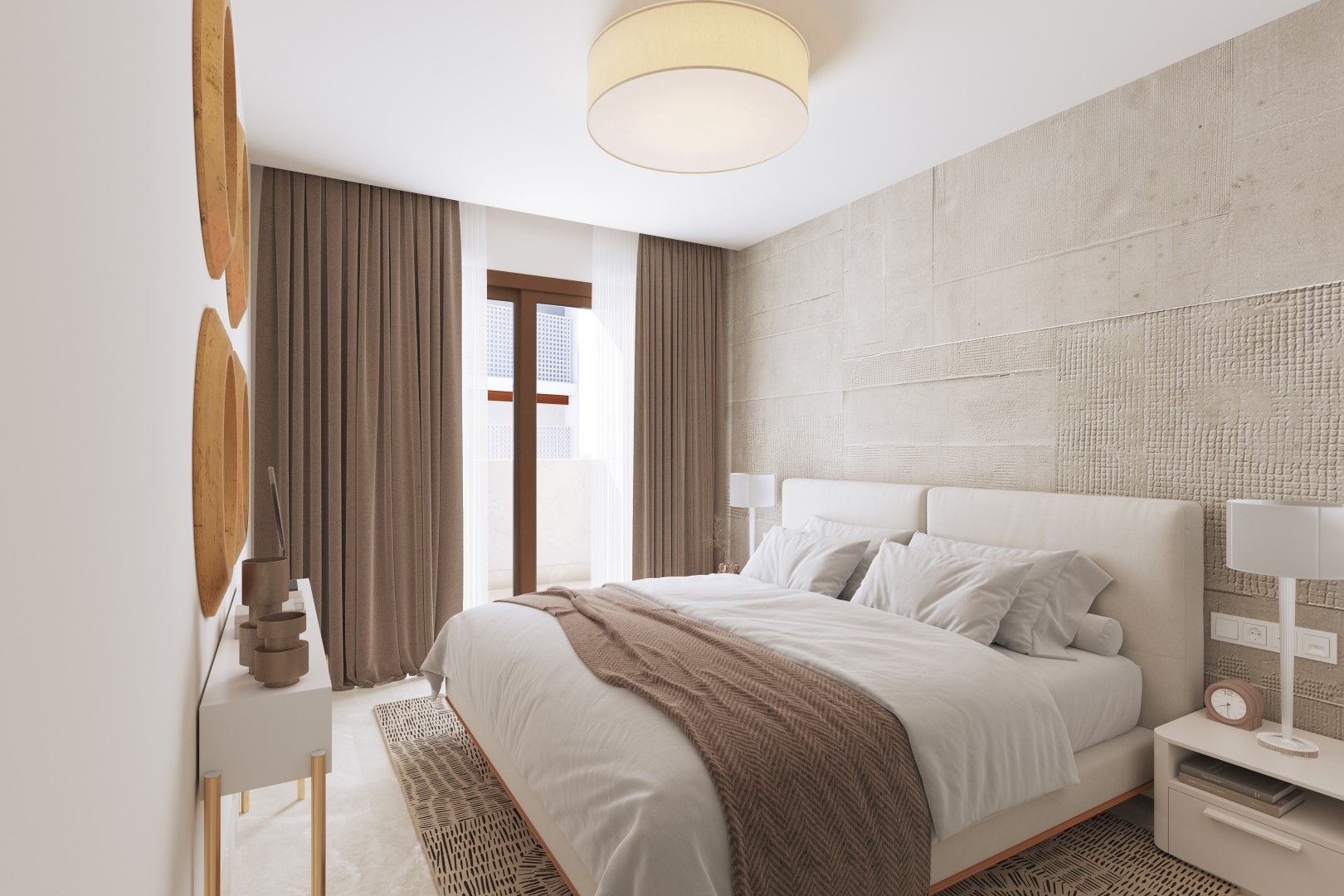 Landscaped communal gardens in new-build complex, Benahavis