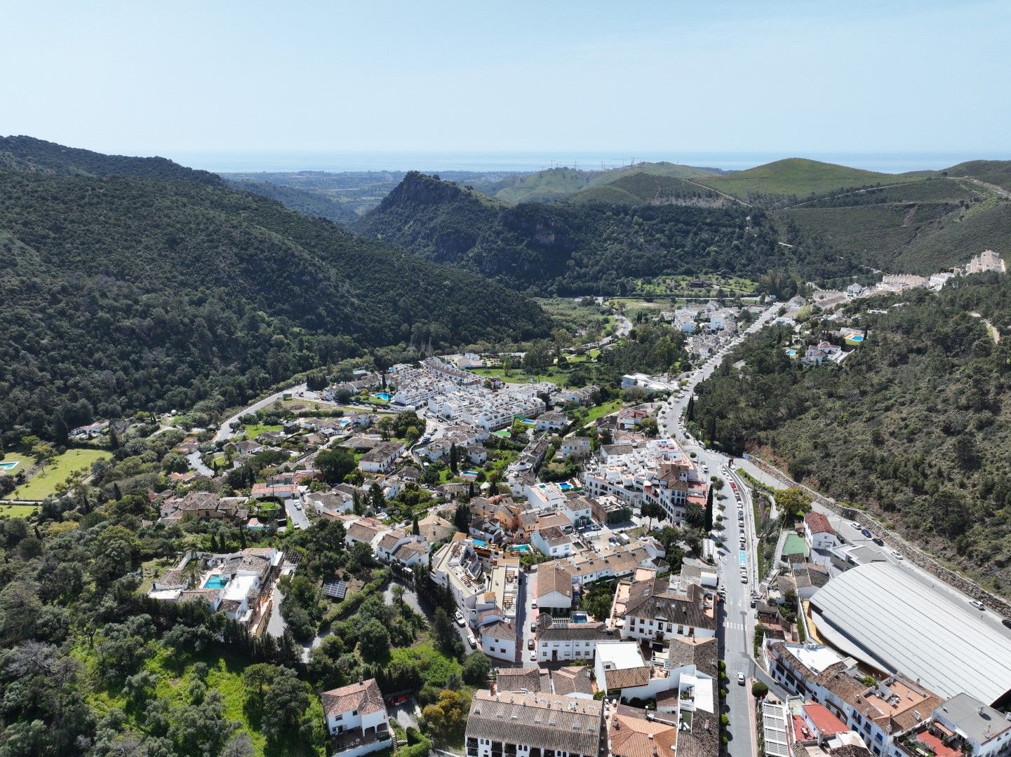 Parking area within new-build residential complex, Benahavis