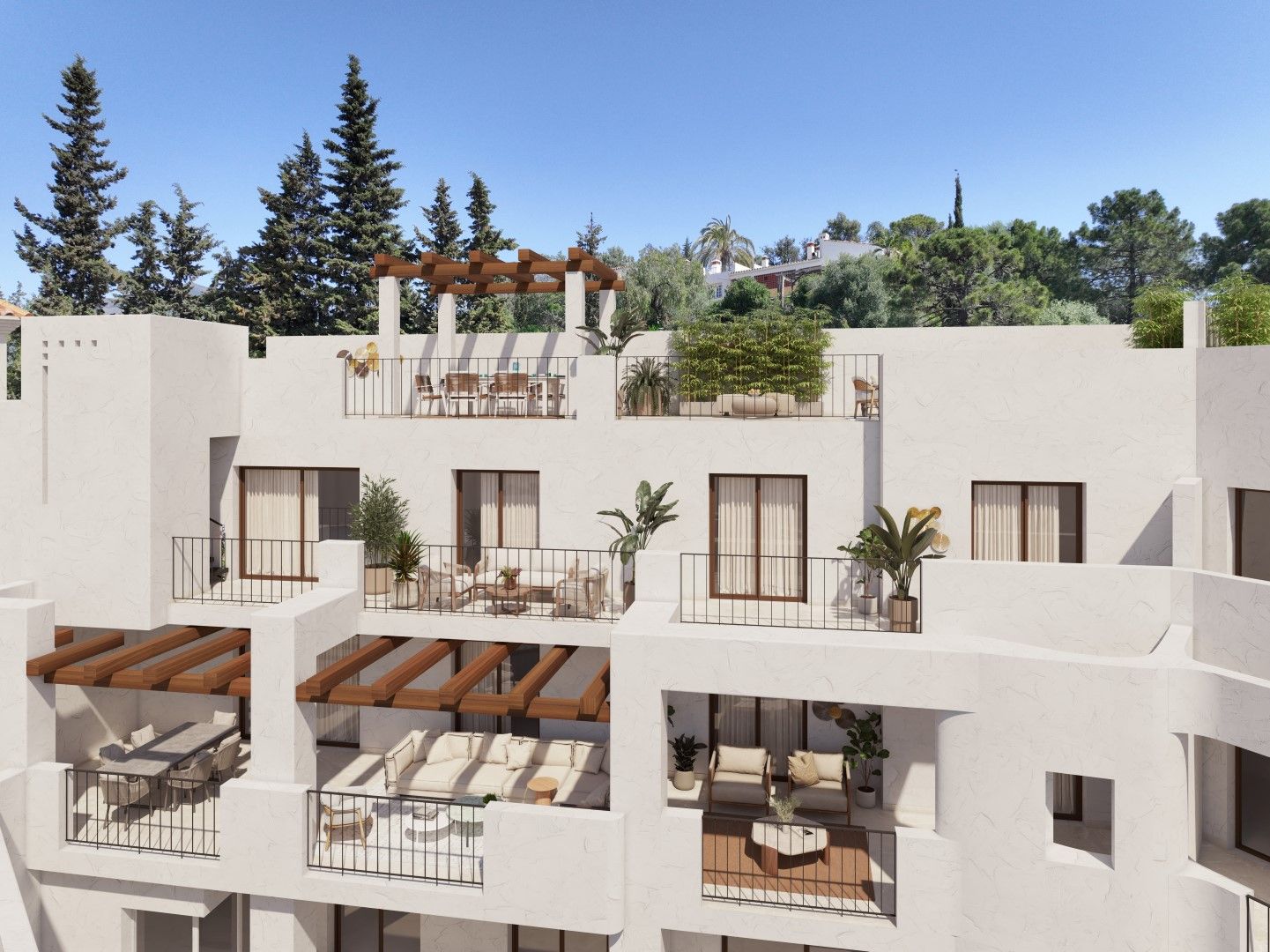 Hillside views from new-build development, Benahavis, Costa del Sol