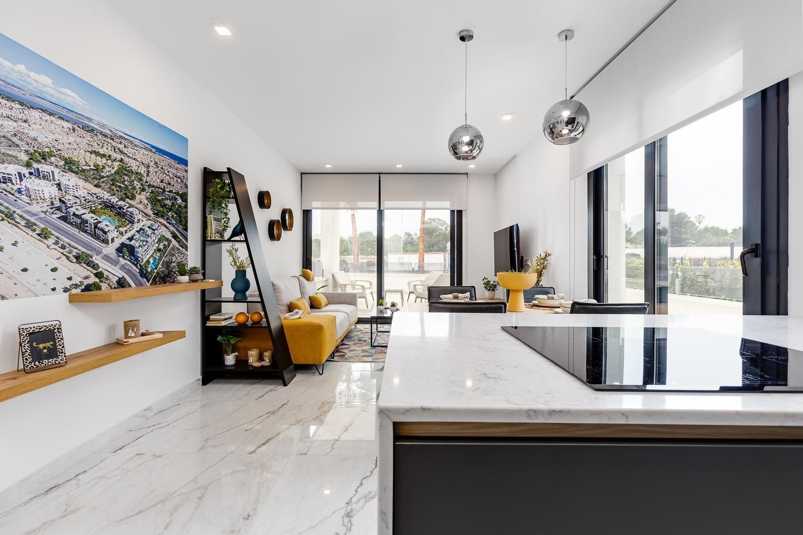 Living room with terrace access, 4-bedroom villa in Lo Marabú