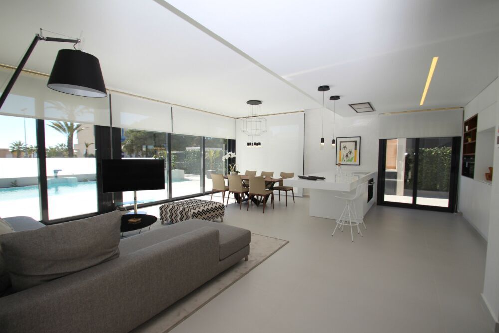 Kitchen with fitted units and worktop, new-build villa, Bellavista, San Miguel De Salinas