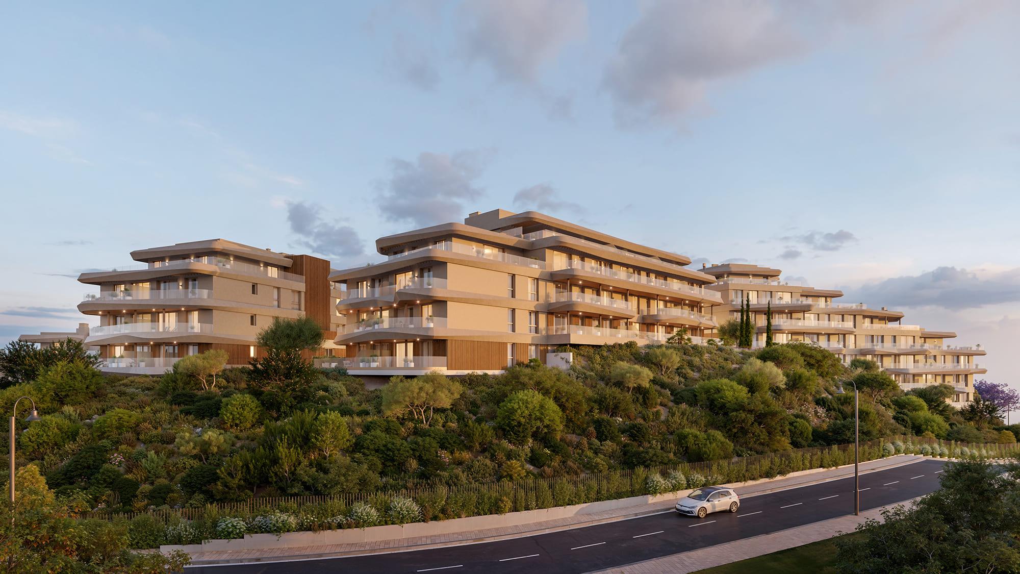 Ground-floor communal entrance lobby, new-build development, La Cala de Mijas