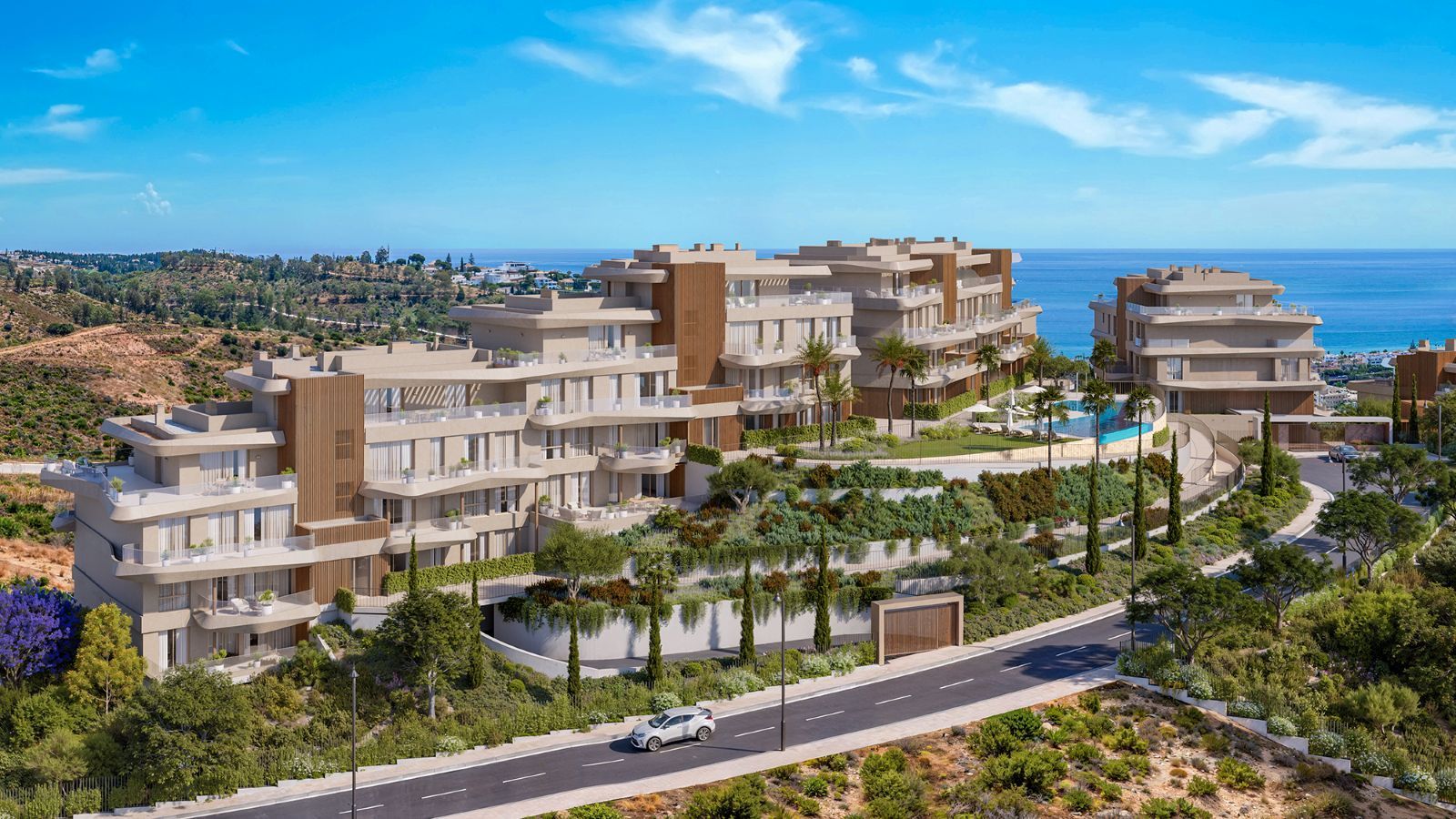 Location map showing new-build development position in La Cala de Mijas, Mijas