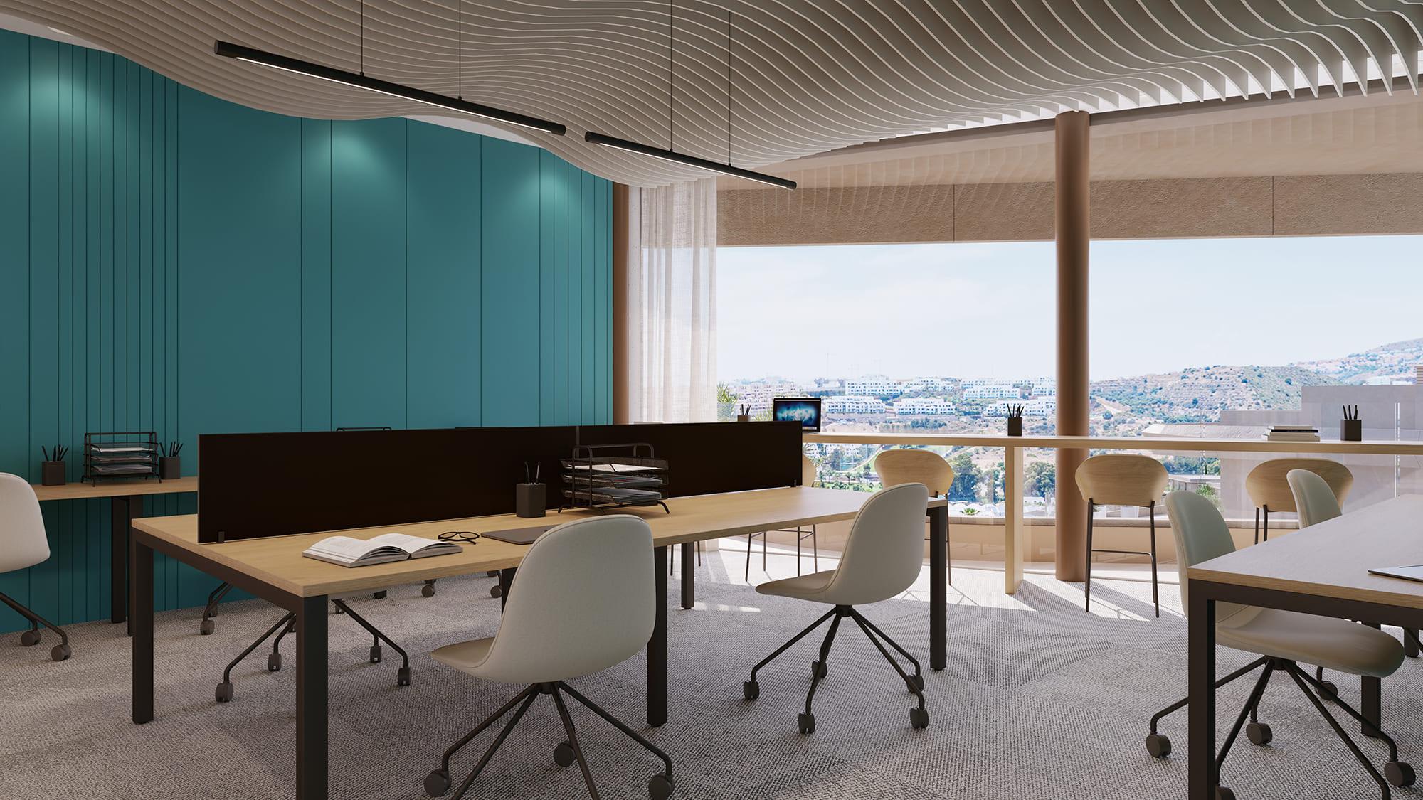 Open-plan living and dining room, 1-bedroom apartment, La Cala de Mijas