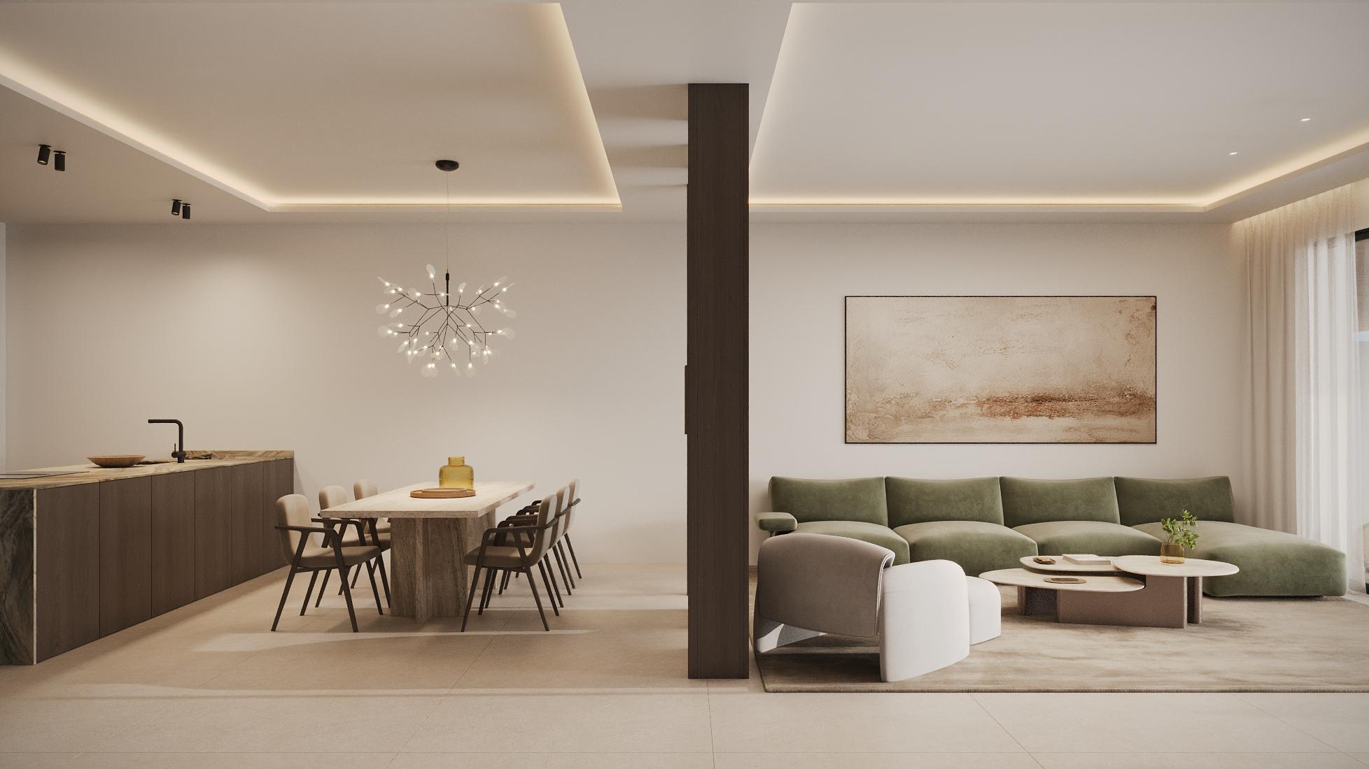 Kitchen appliances and worktop close-up, new-build penthouse, Nueva Milla De Oro