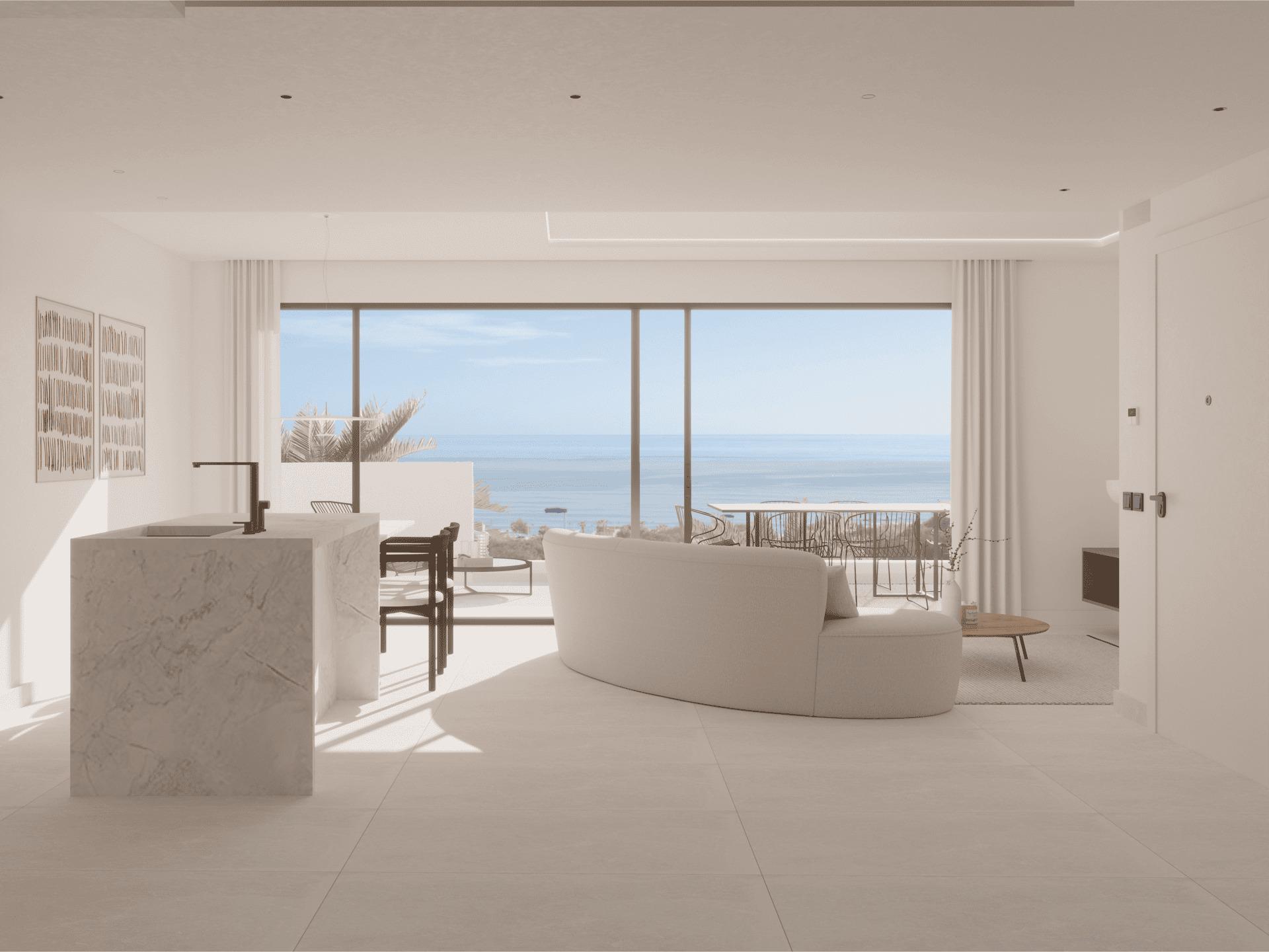 Communal pool in new-build residential complex, Torre la Mata, Torrevieja