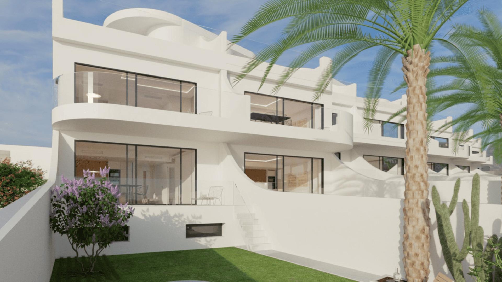 Sea view from solarium terrace, new-build bungalow, Torre la Mata