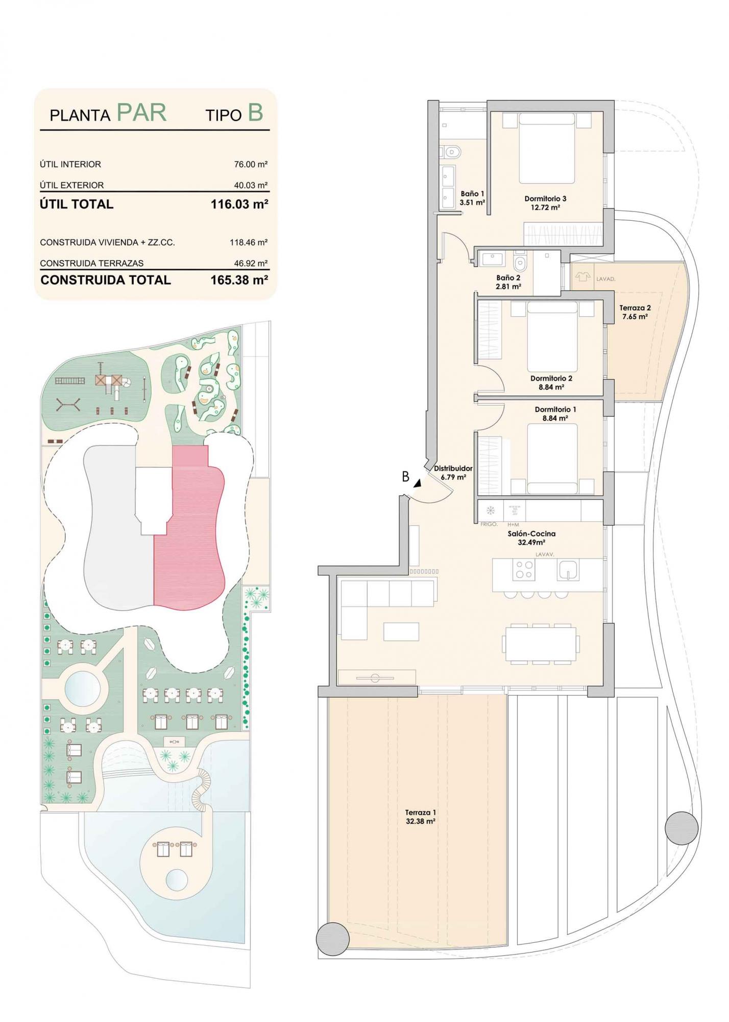 Residential complex exterior and communal gardens, Playa Arenal-Bol, Calpe