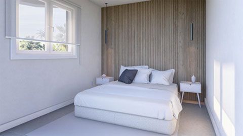 Second bedroom in 3-bedroom new-build apartment, Playa Arenal-Bol, Calpe
