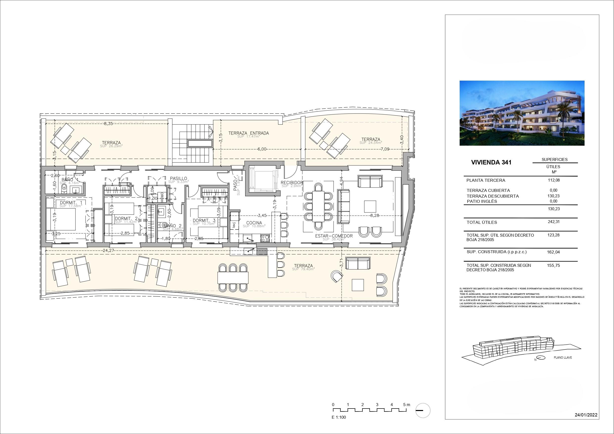 Entrance lobby and lift of new-build penthouse development, Guadalmina Alta, Marbella