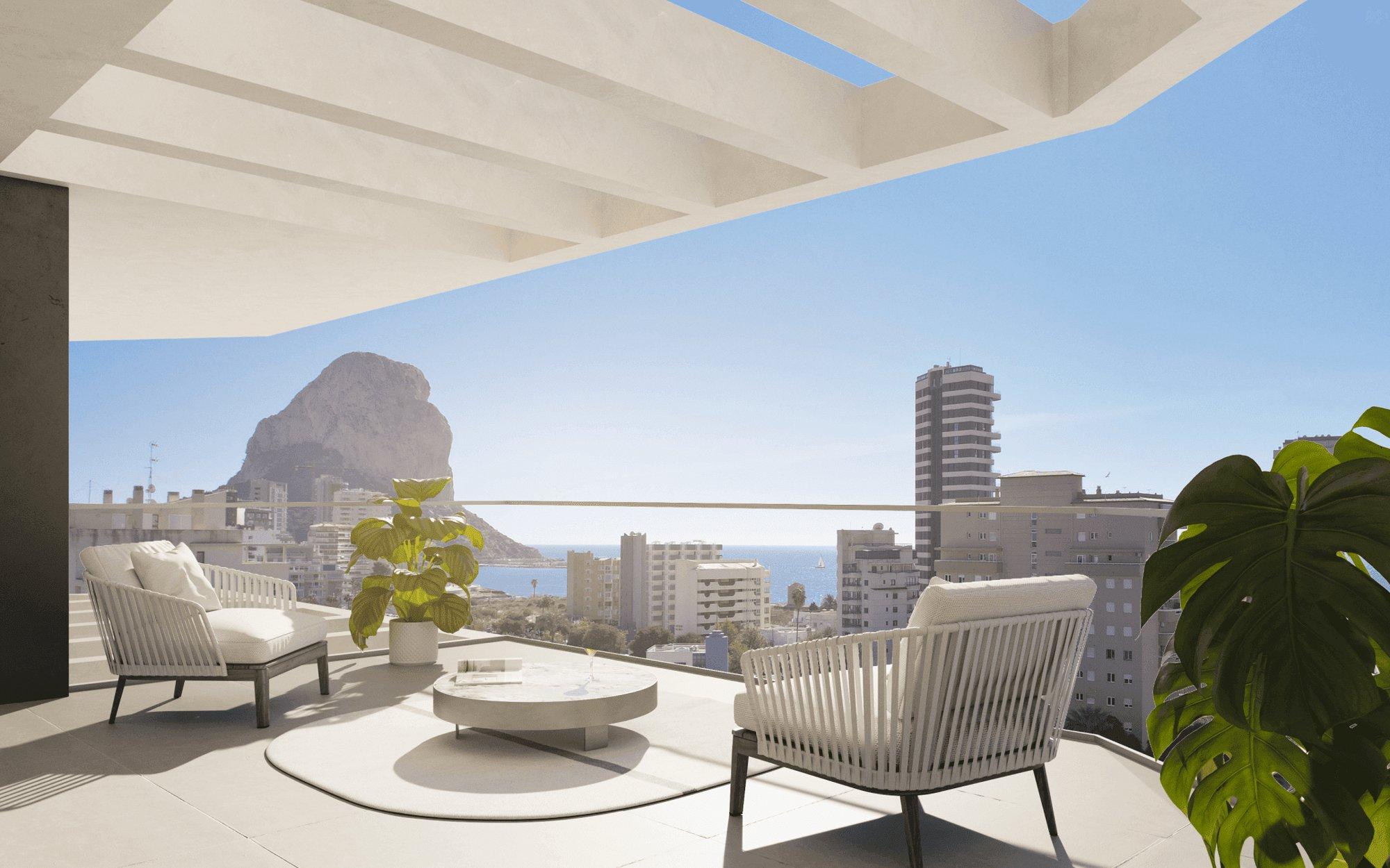 Lift access on the ground floor of residential tower, Playa Arenal-Bol, Calpe