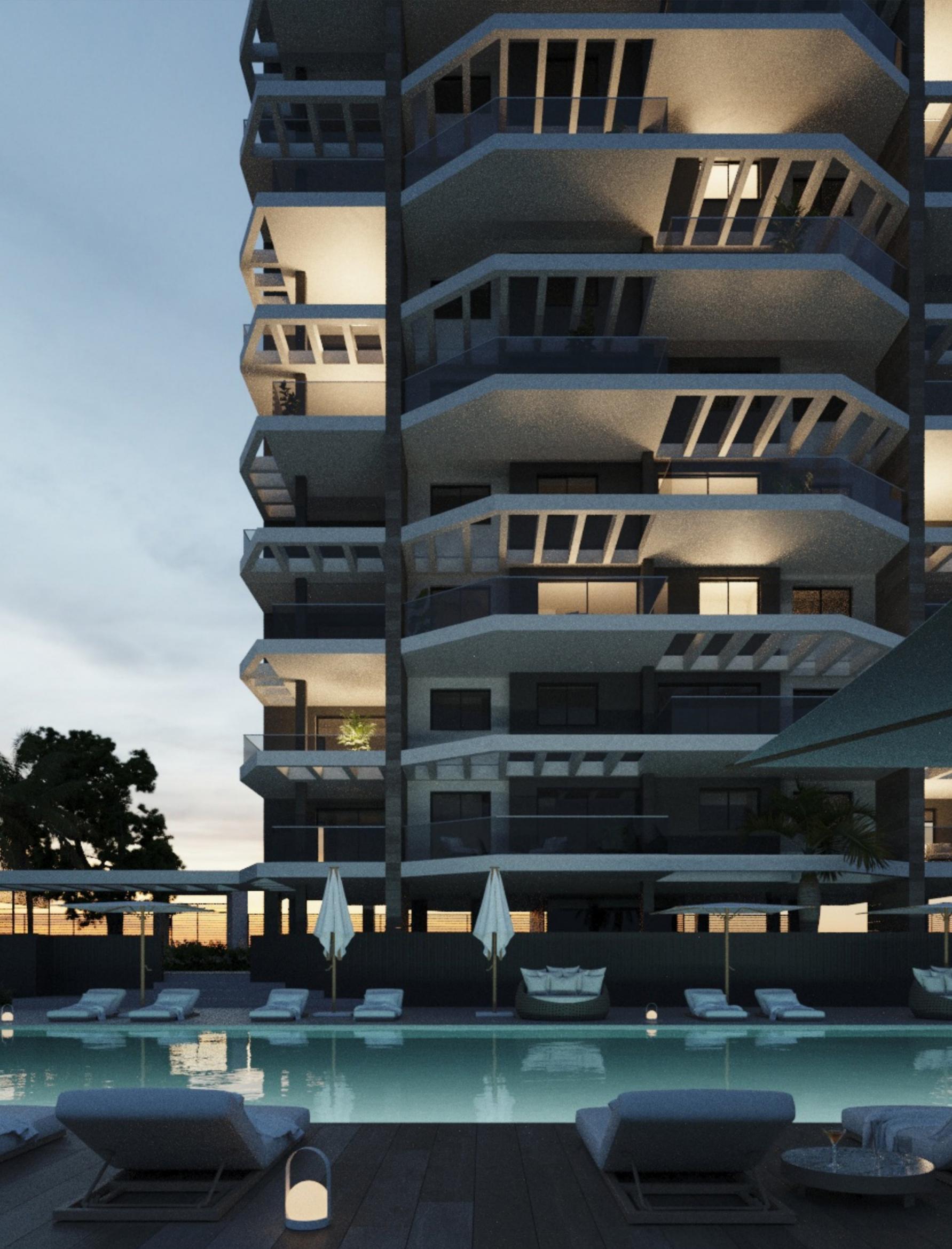 Second bedroom with built-in wardrobe in new-build apartment, Playa Arenal-Bol, Calpe